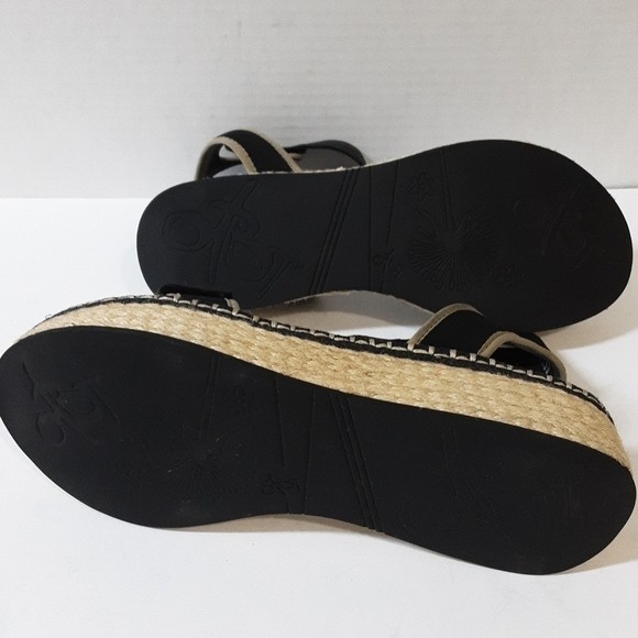 OTBT Reflector espadrilles Women’s Black vacations beach casual office Y2K 11M