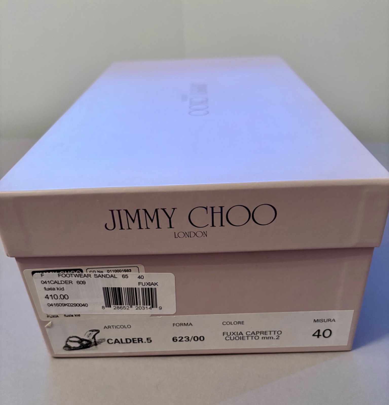 New Jimmy Choo Pink Fuchsia Sandals Shoes Heels w Box Italy Leather Summer 40