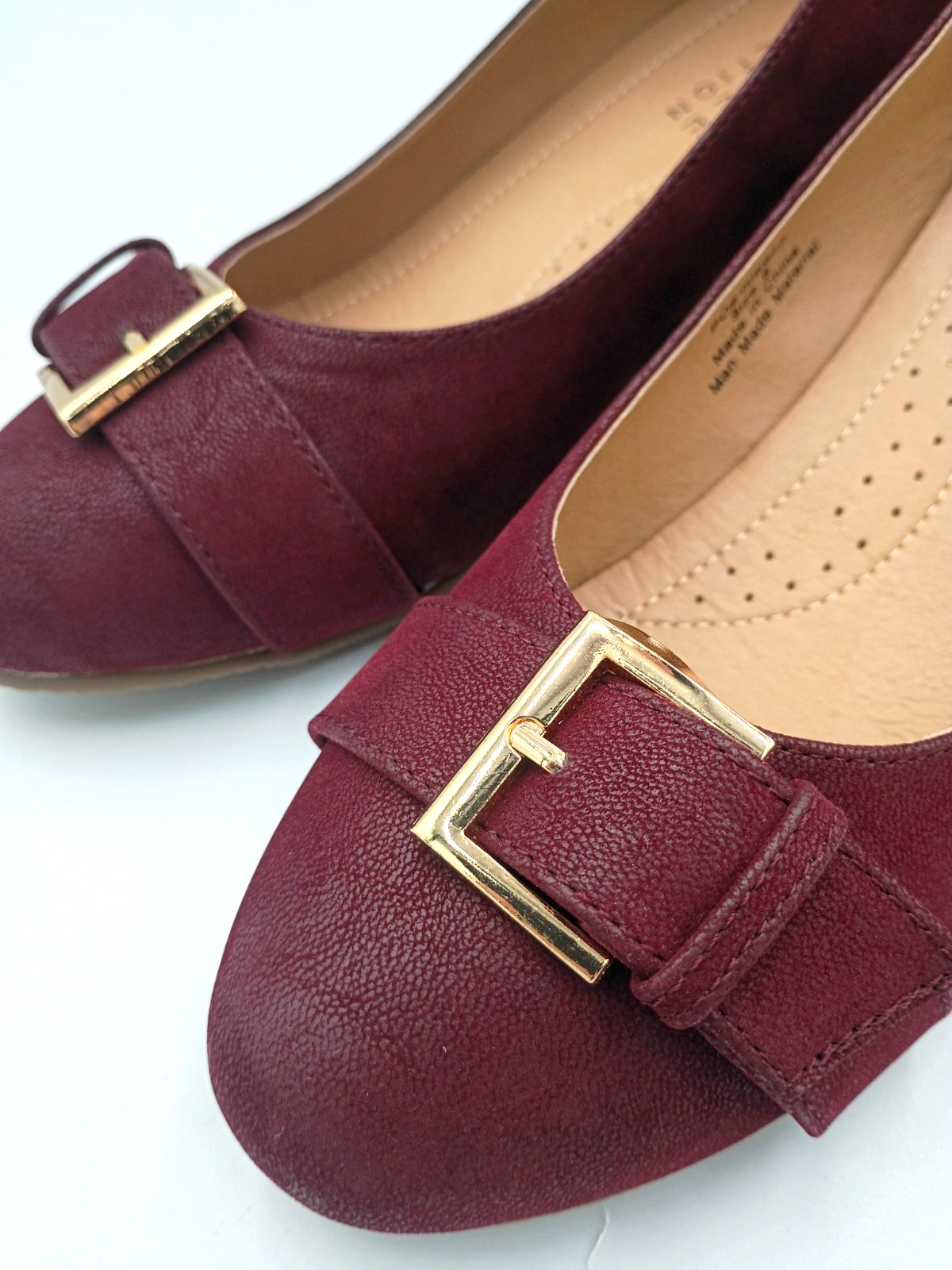 Journee Collection Graysn Slip-On Wedge Heel Wine (Dark Red) Womens Size 8 NEW