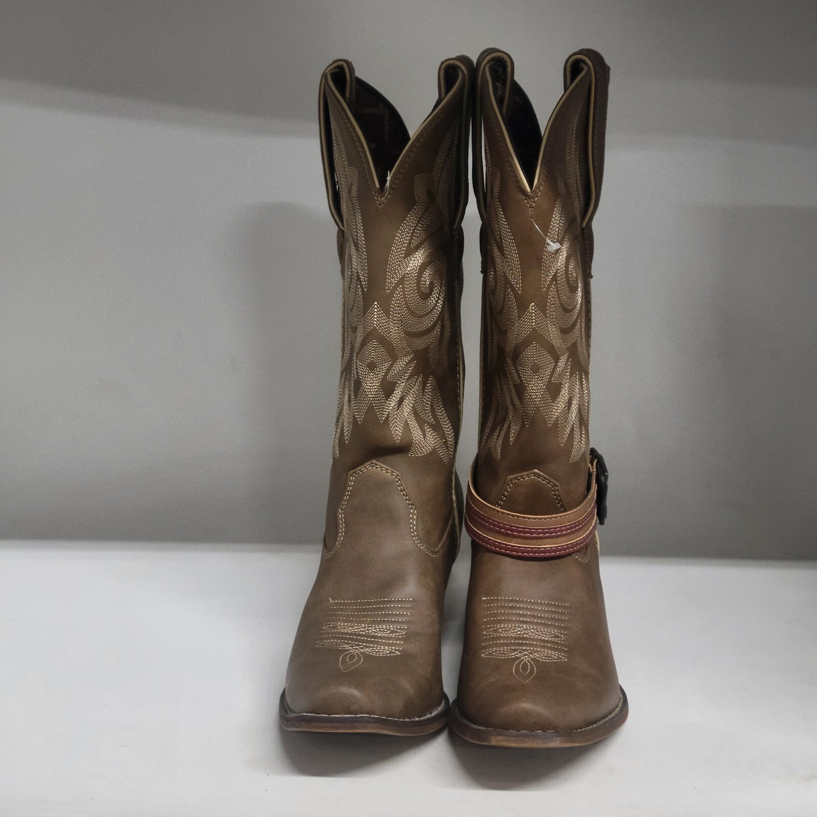 Durango 12″ American Flag Buckle Western Boot Tan Womens Size 9M