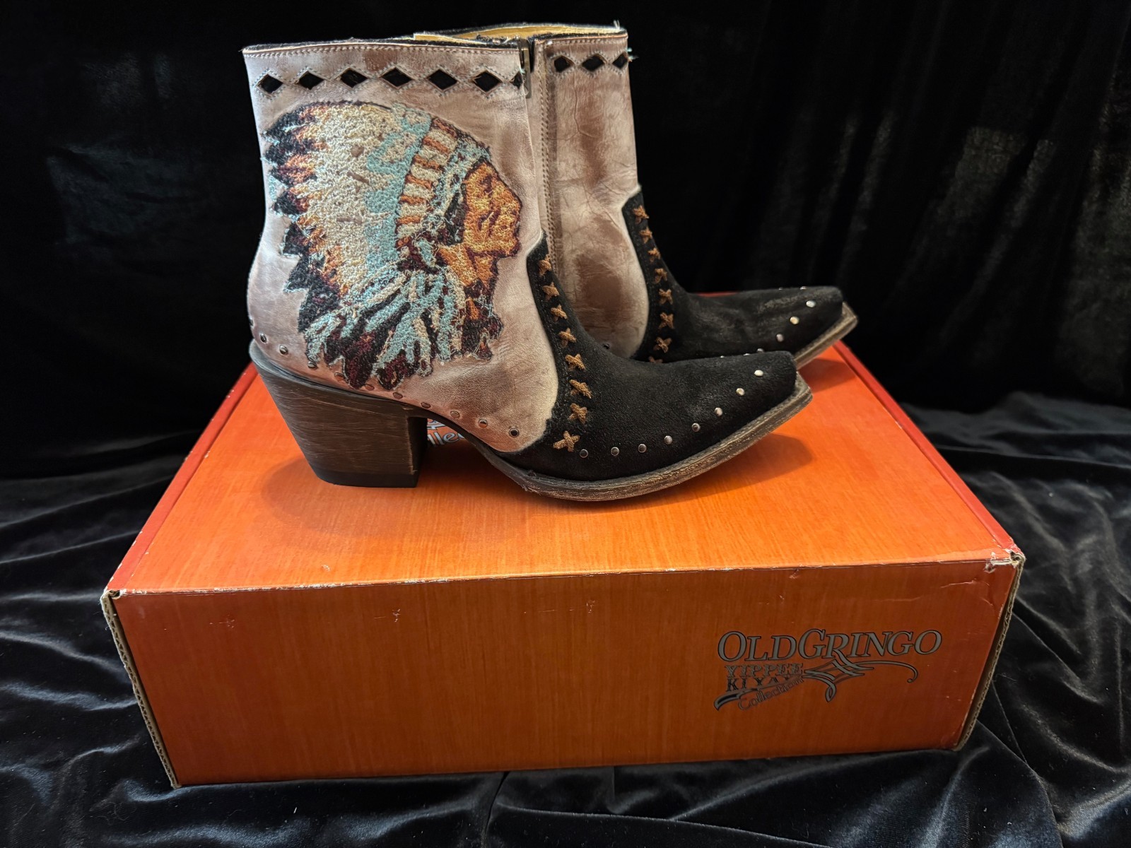 YIPPEE KI YAY BY OLD GRINGO WOMEN’S MAYBELL 6″ BOOT SZ: 7.5 B