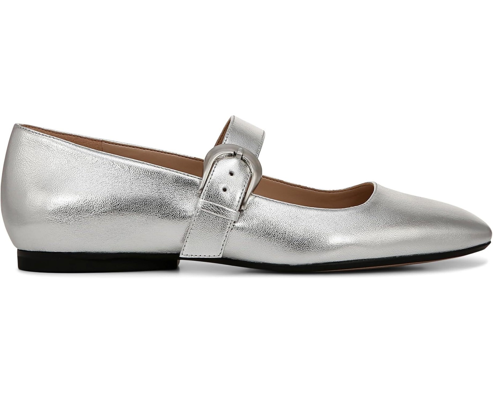 Naturalizer Women’s Carter Silver Flats NW/OB 9.5M