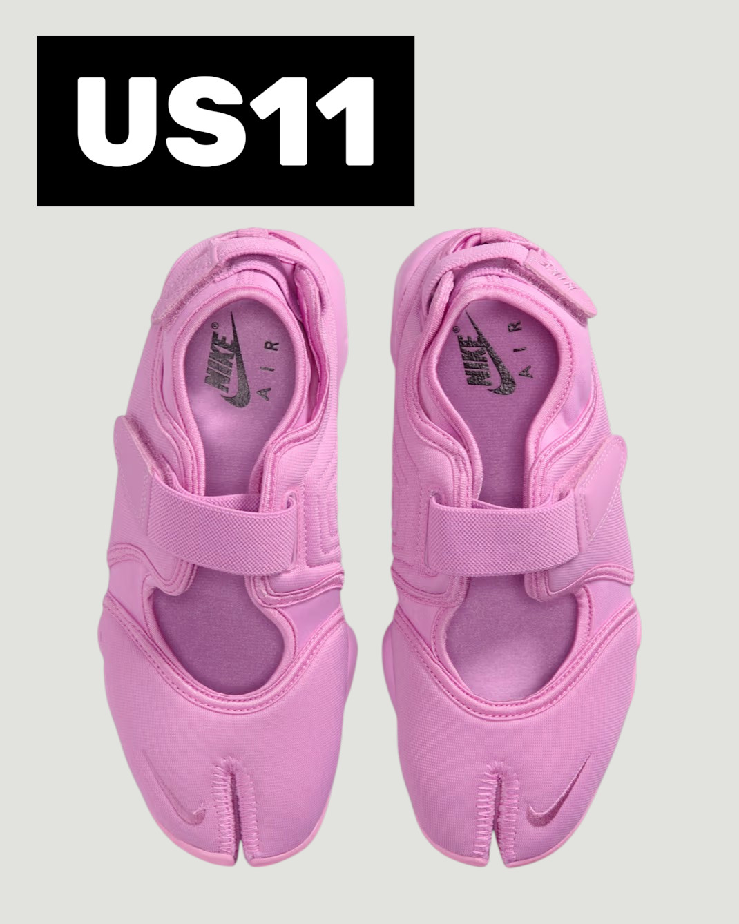 Nike Air Rift Women’s Shoes Light Magenta Black Split Toe Tabi Pink US11