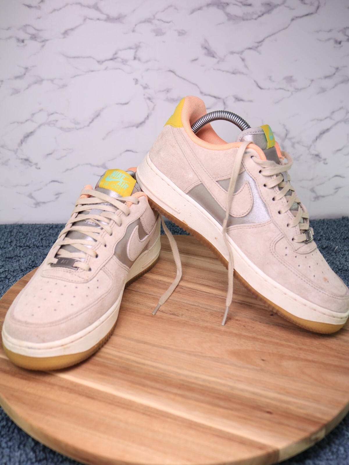 Nike Air Force 1 ’07 Premium Athletic Sneakers Pink Silver 616725-004 Women Sz 8