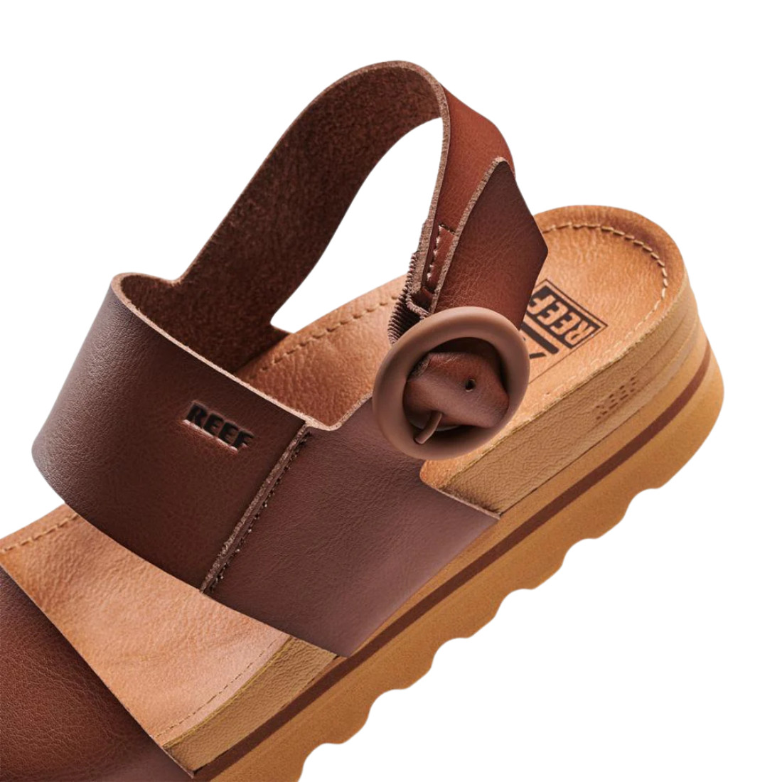 REEF Women’s Vista Hi Comfortable Regular Buckle Sandal – Espresso, Size Options