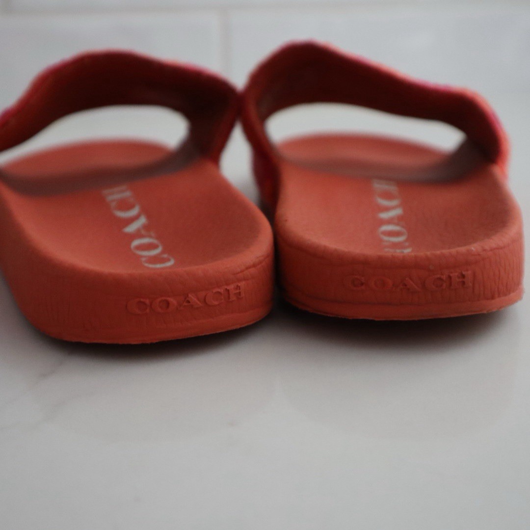 Coach Uli Sport Slide Sandals Salmon/Pink Size 7