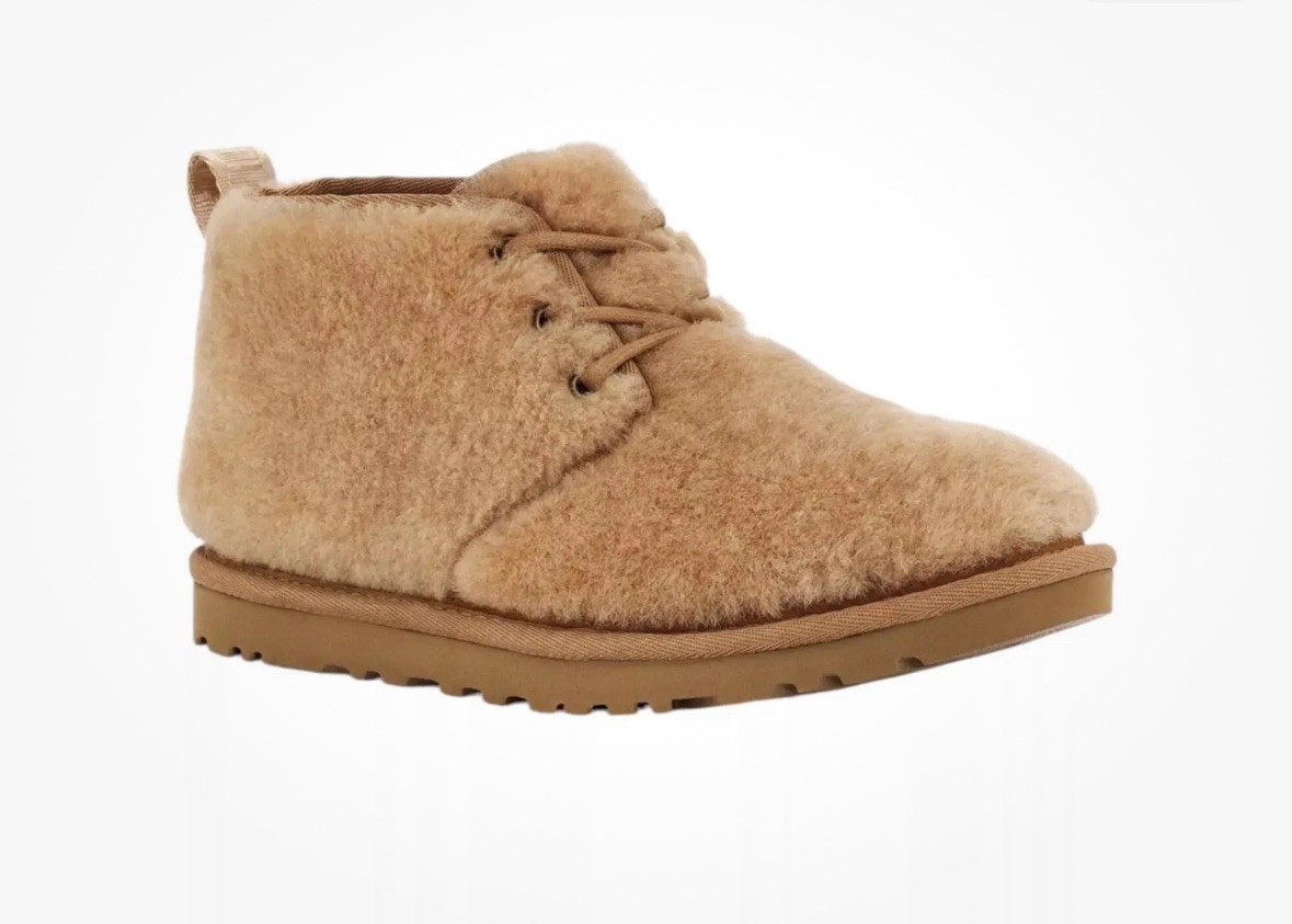 NEW UGG Neumel Cozy Fur Chukka Boots Chestnut Women’s Size 7