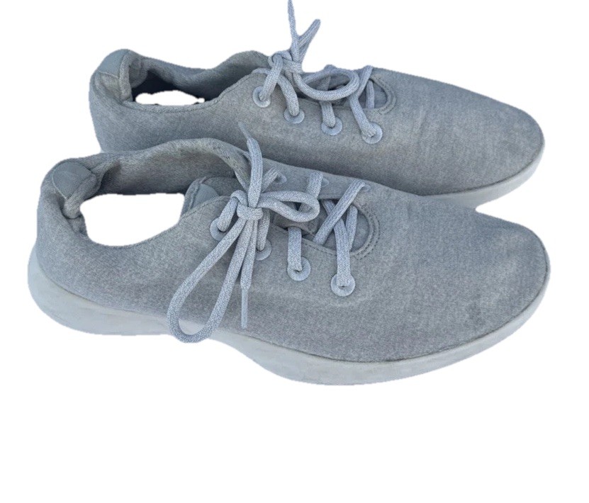 Allbirds The Wool Runners Women’s M11 Gray Yellow Merino Washable Sneakers