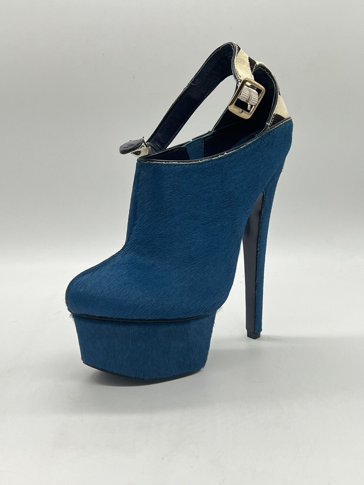 London Trash «Wynne» Teal 6.5″ Stiletto 2″ Platform Ankle Strap