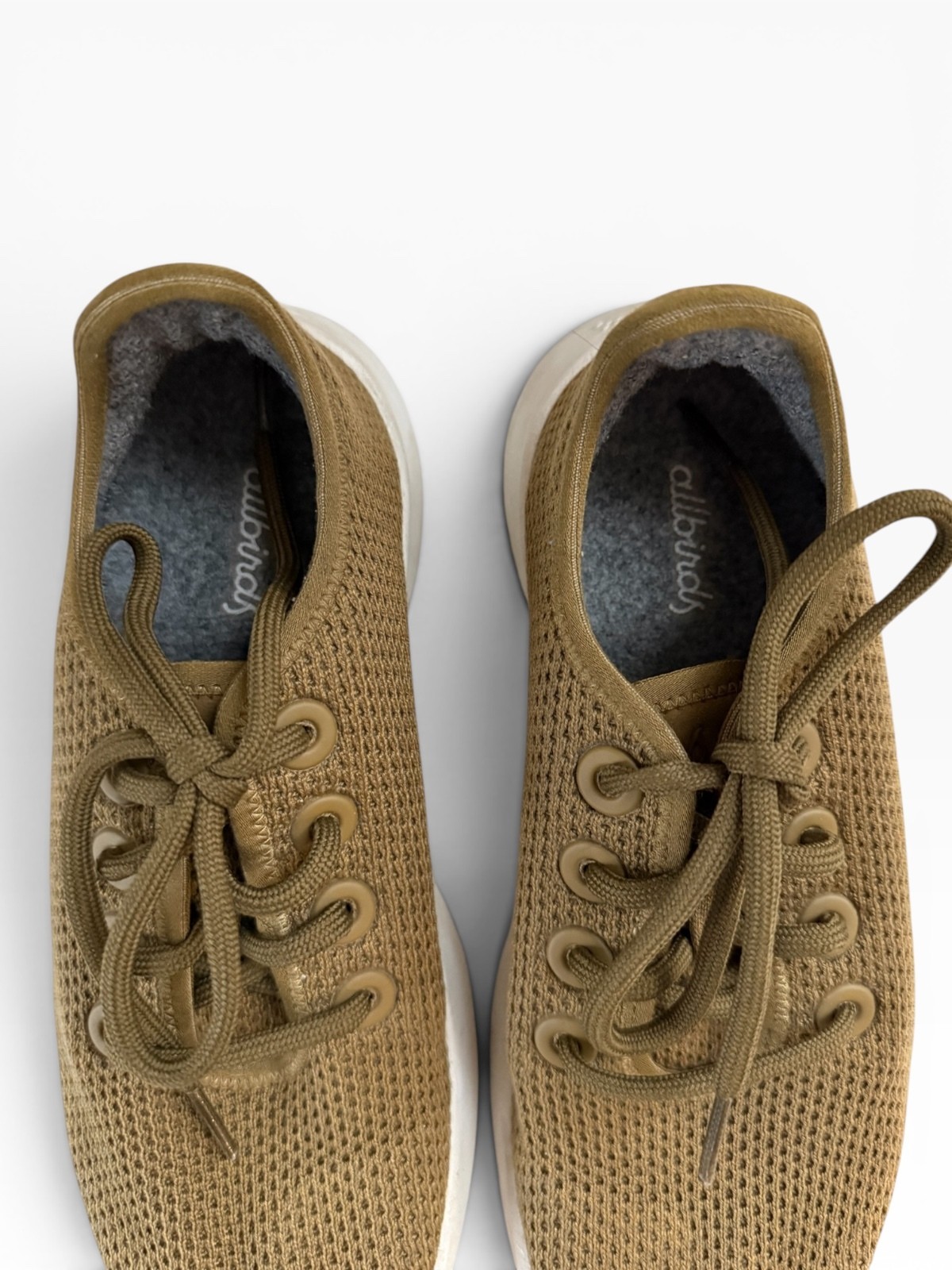 Allbirds Tree Runner Knit Sneakers – Baobab Olive Green – Size 7