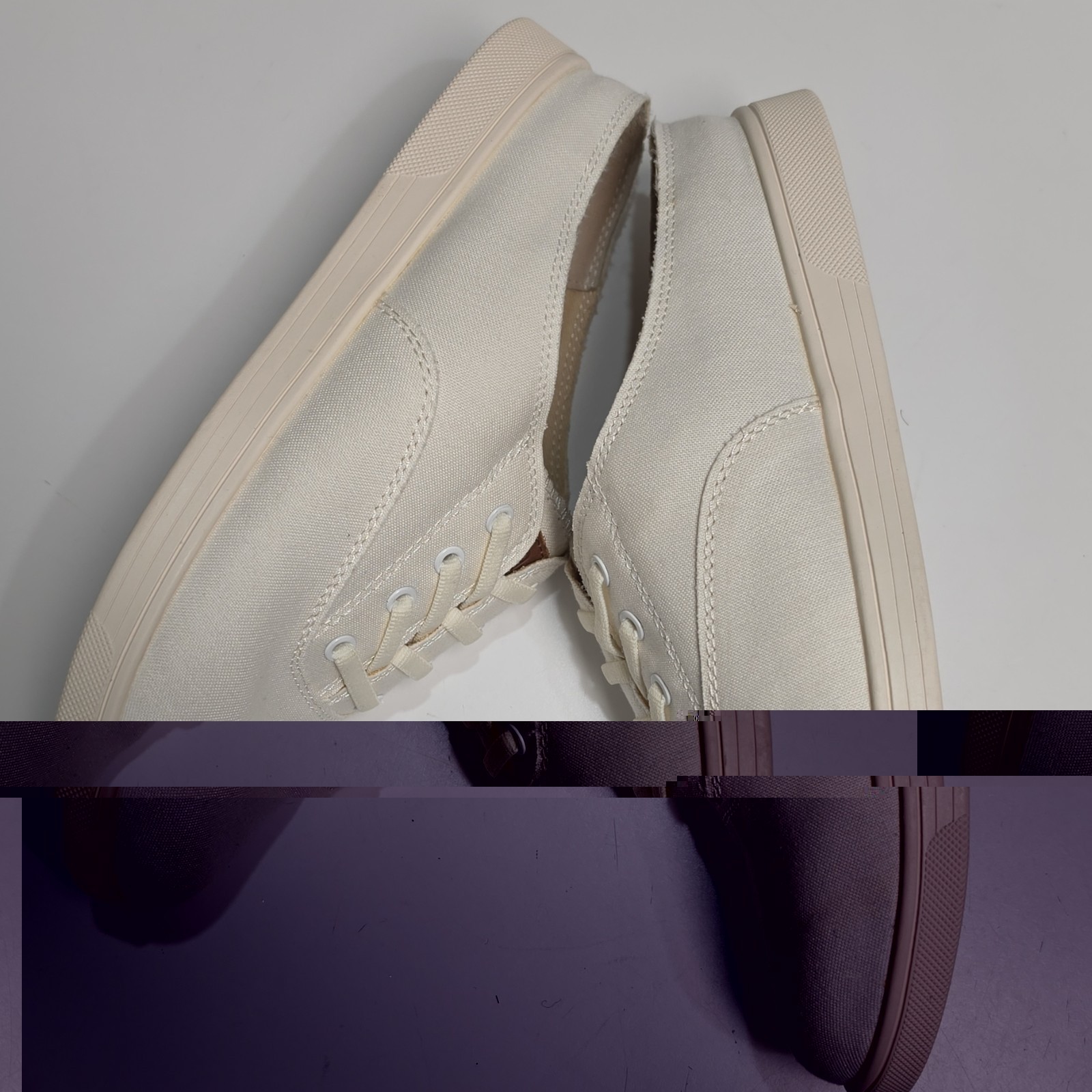 Spenco Women’s Beige Canvas Lace-Up Casual Sneakers Round Toe US 9 EU 39.5.