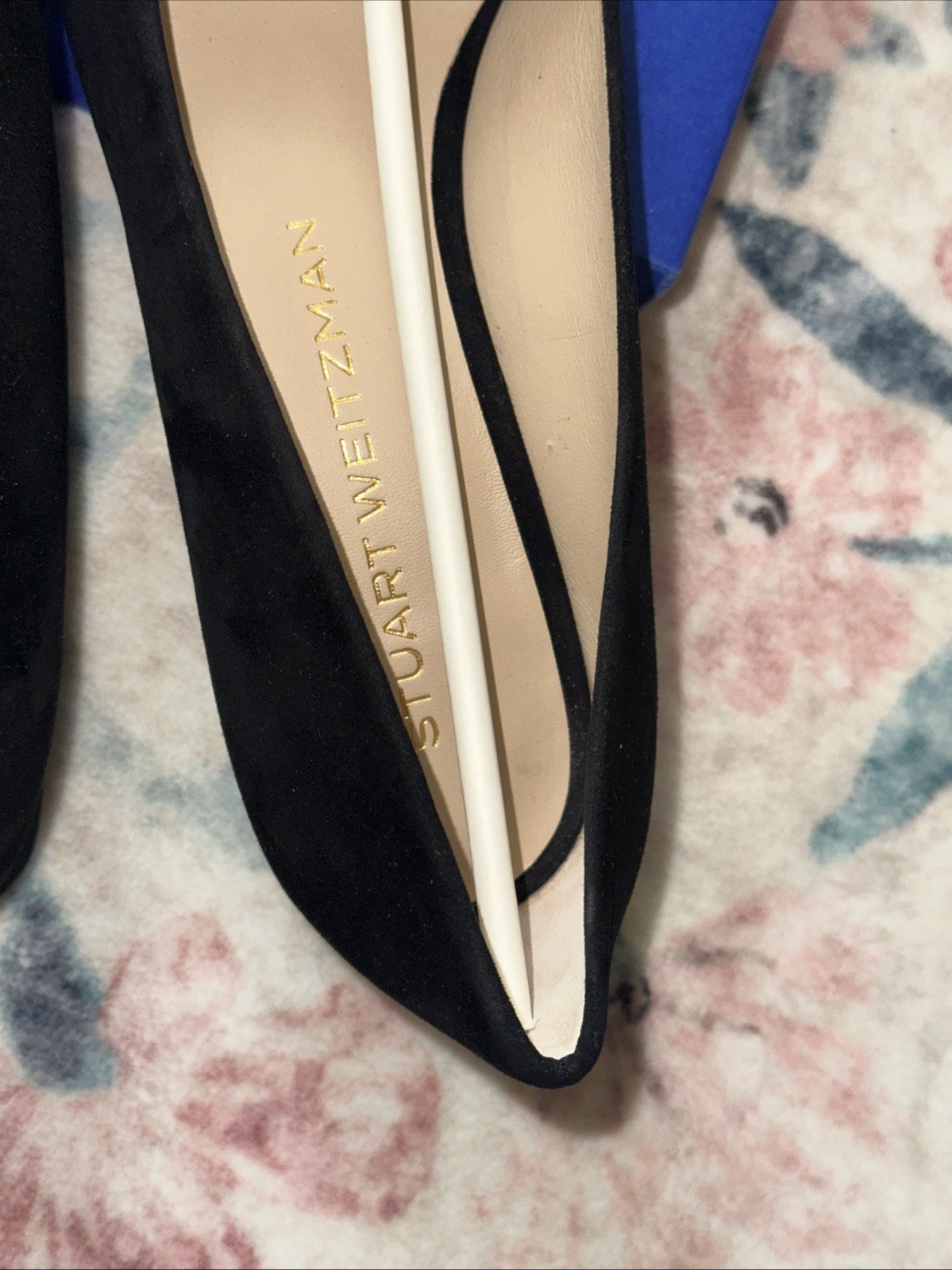 Stuart Weitzman Stuart Power 50 BLACK SIZE 7.5 B SUE-Suede