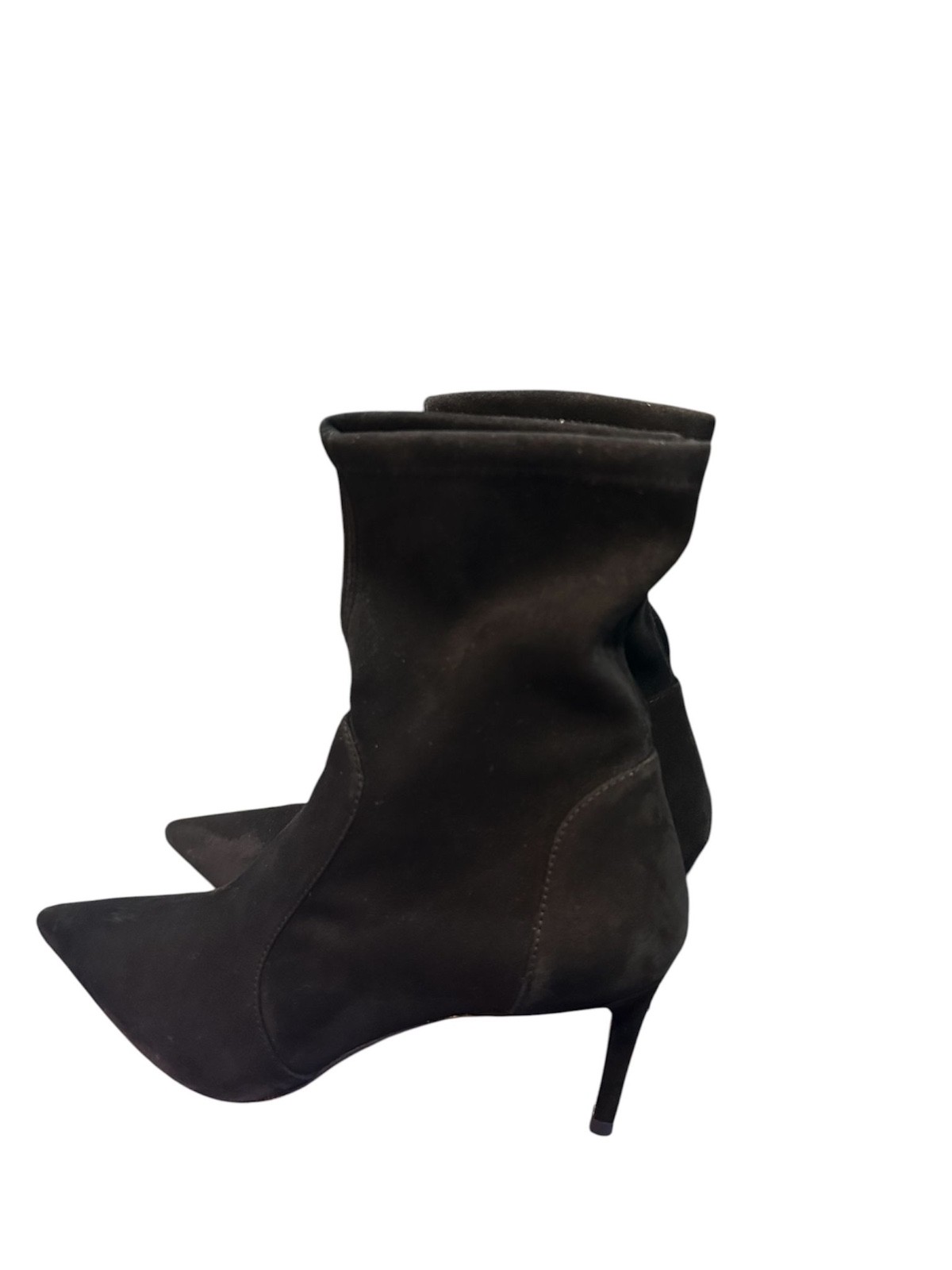 Stuart Weitzman Women’s 75mm Stuart Stretch Booties, Black, 10.5 Medium US