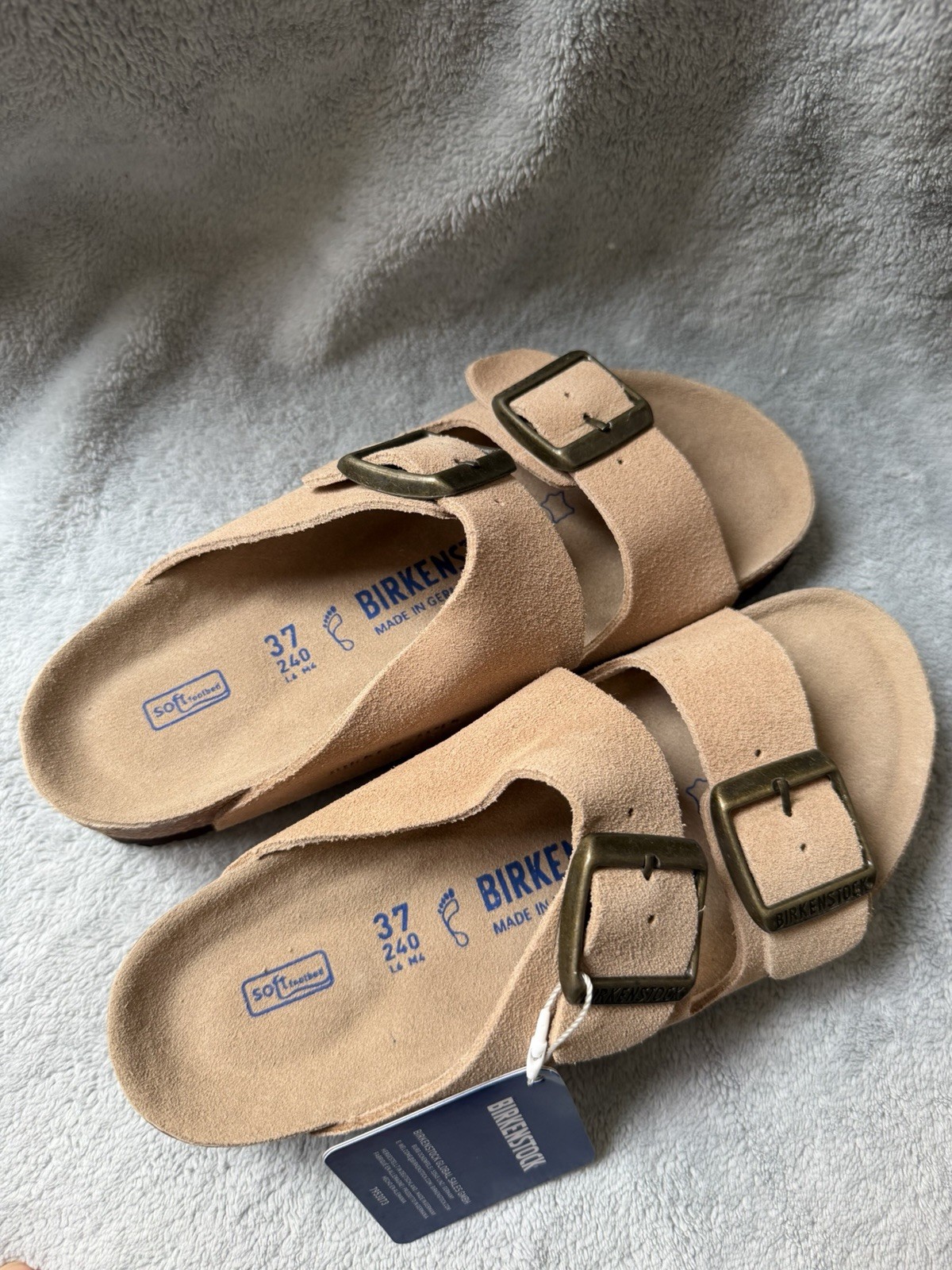 Birkenstock Arizona BS Taupe Soft Footbed Narrow EU37 US6 Sandals