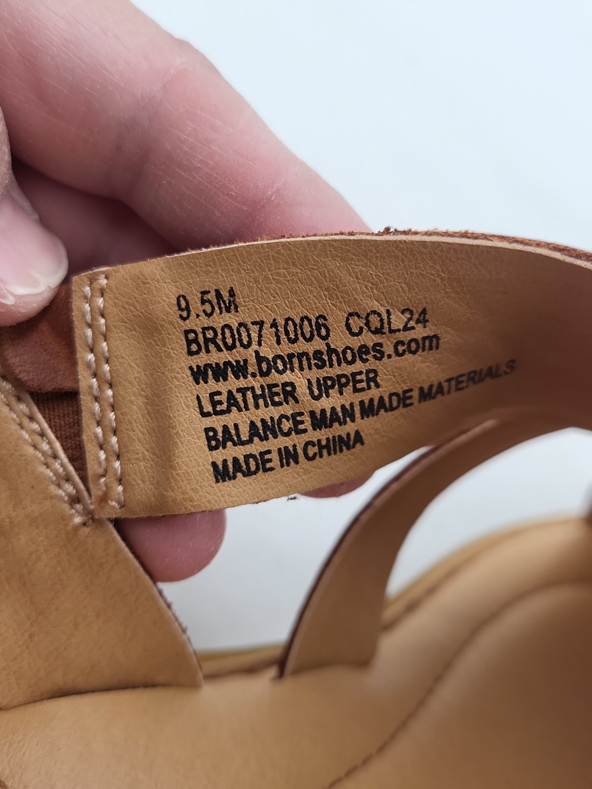 Born Brown Leather Sandals Womens Size 9.5 Comfort Sole