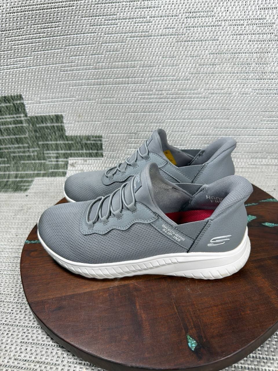 Skechers Shoes Womens Size 8 Wide Squad Chaos Soft Toe Work Gray Slip Resistant