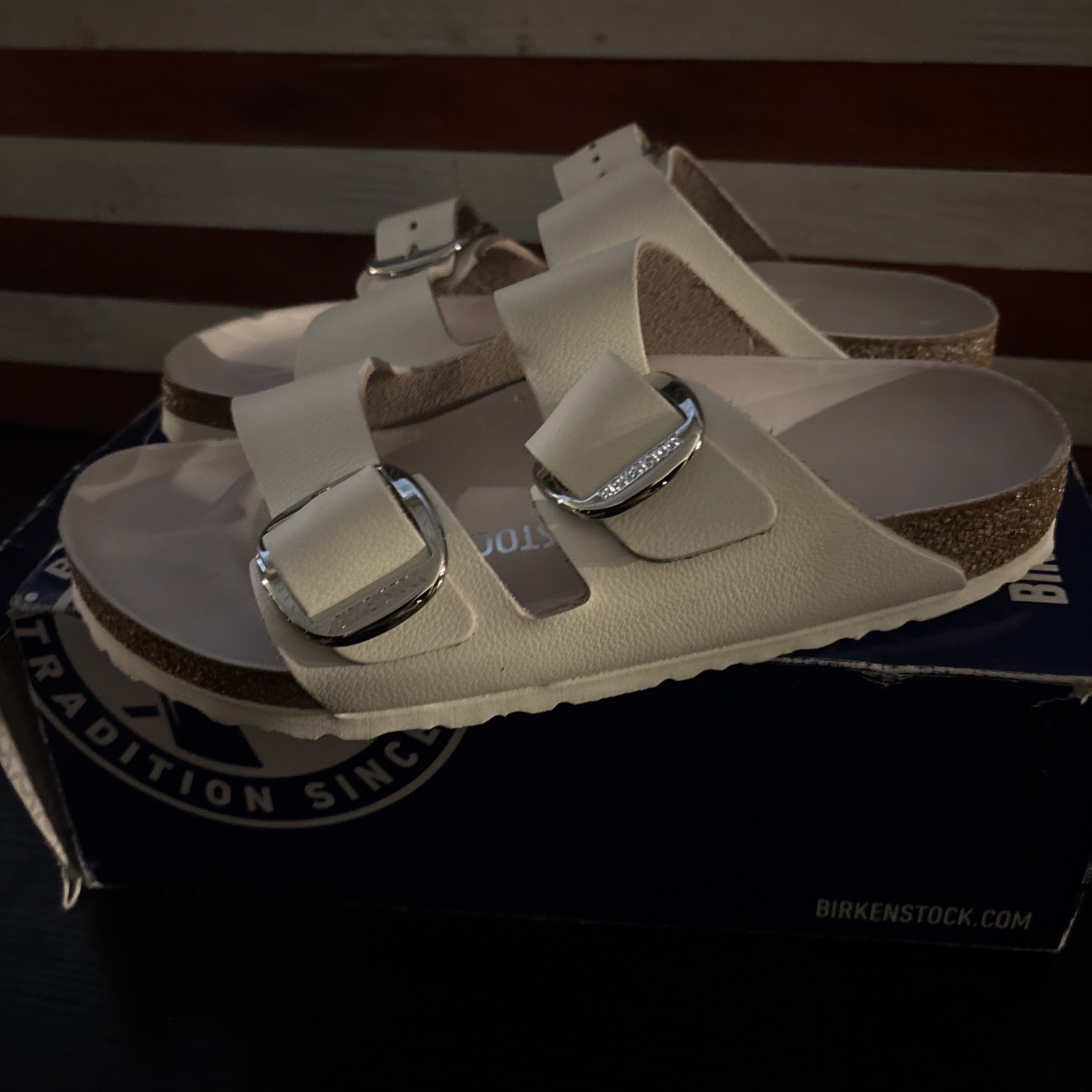 Birkenstock Arizona Big Buckle Size US 9 – EU40 White in Original Box Germany