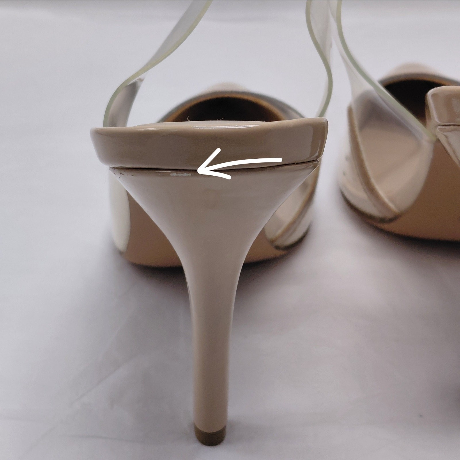 Charles by Charles David Slingback Heels Size 9.5 Nude Clear Pumps Wedding Party