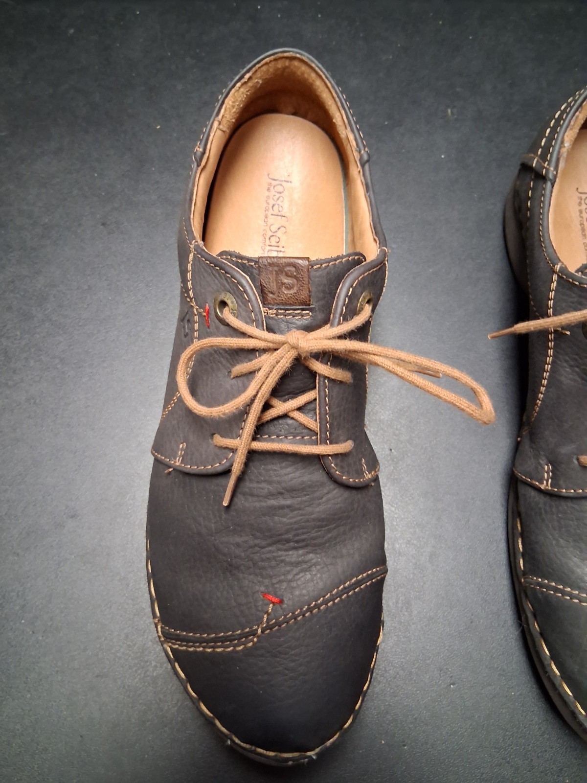 Josef Seibel Fergey Sneaker Leather Comfort Lace Up Walking Shoes Germany Sz 40