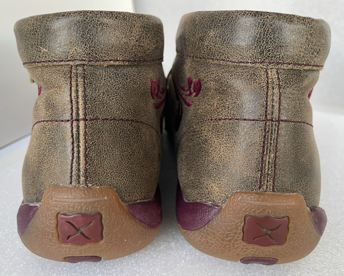 Twisted X Chukka Driving Moc Shoes Wo’s 8M Leather Embroidery Booties ~Excellent