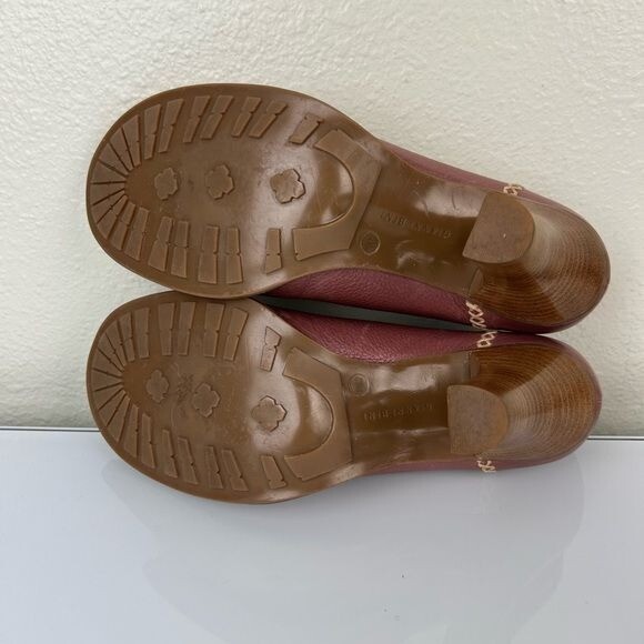 Gianni Bini Mauve Studded Heels Bohemian Stitching Size 7.5 Business Formal