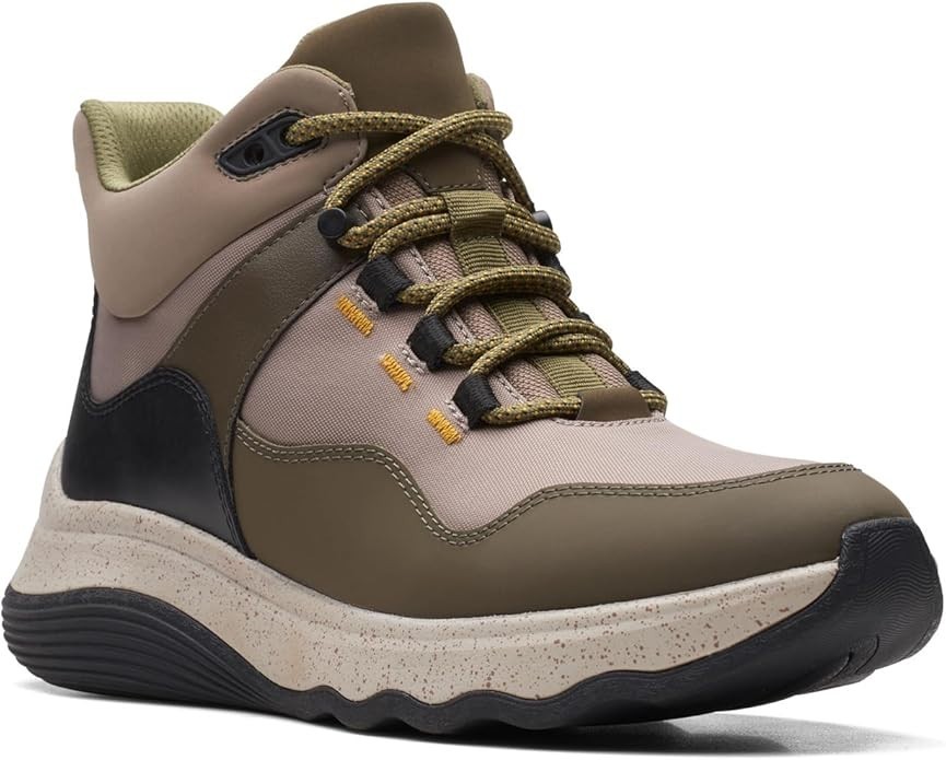 Clarks Jaunt Lo Ankle Boot, Dark Olive Combi