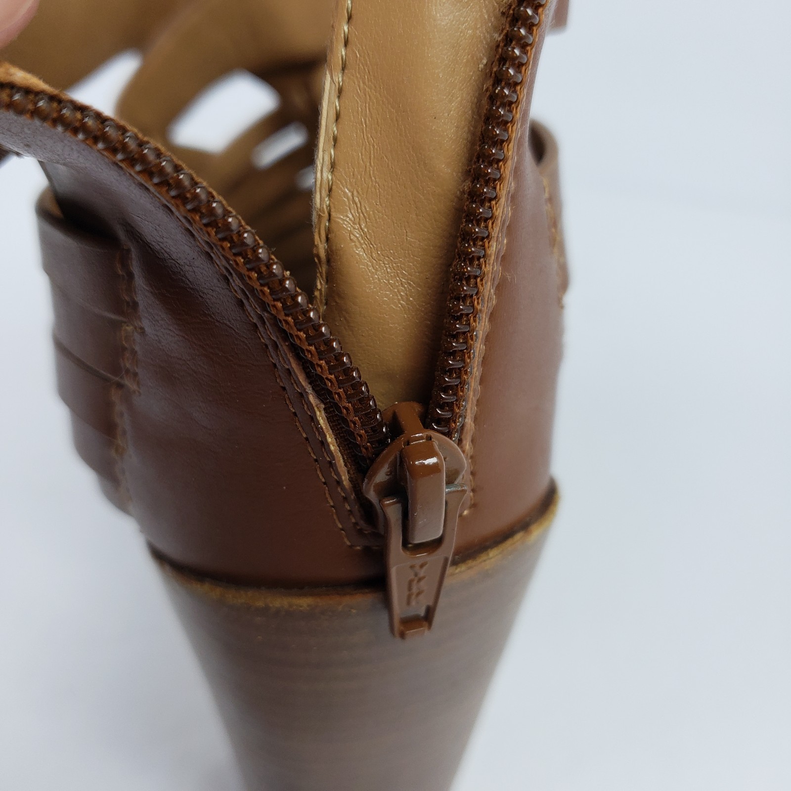 Aldo Womens Size 6 Brown Strappy Formal Party 4.25″ Heeled Peep Toe Heels Shoes