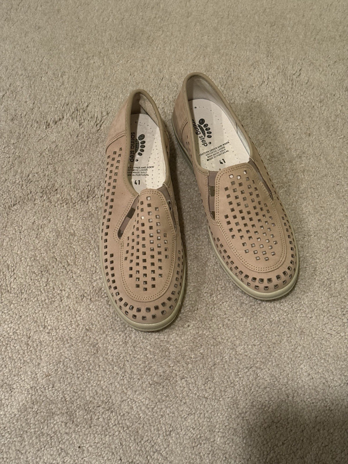 Spring Step Style:Twila Slipper Shoes Ballerinas Beige Size 10
