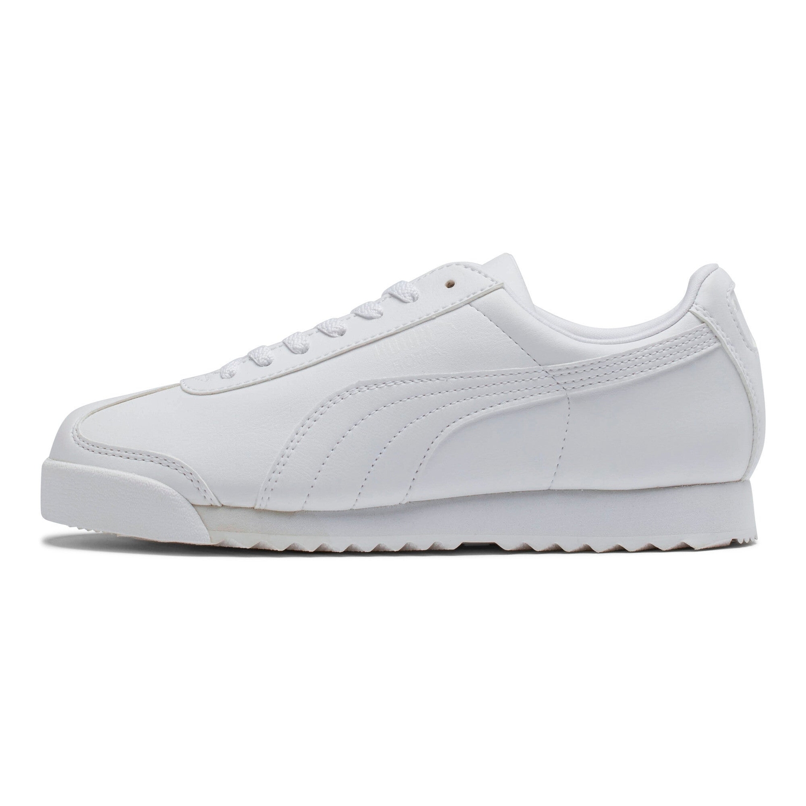 [354259-14] Youth PUMA ROMA BASIC JR ‘WHITE LIGHT GREY’
