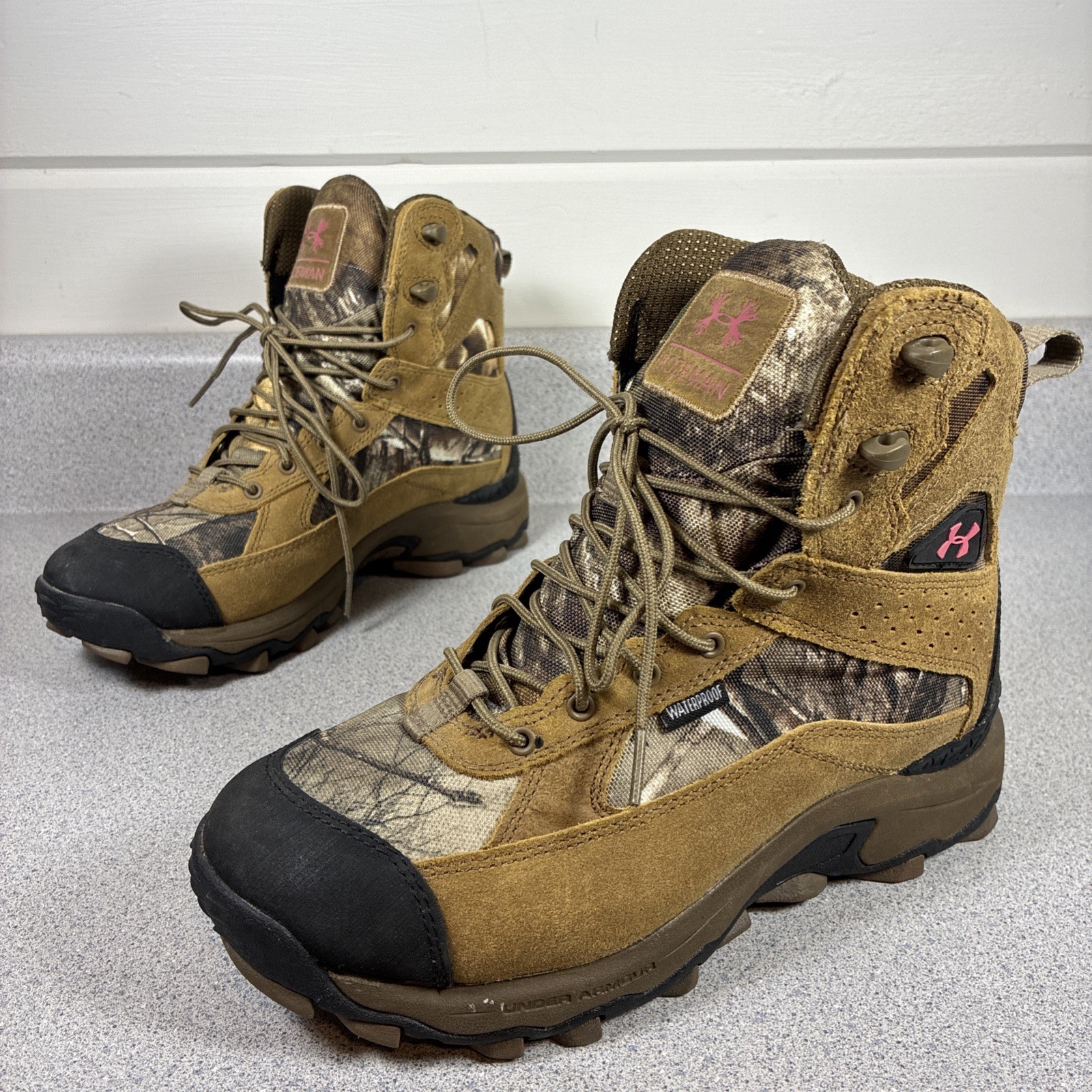 Under Armour Speed Freek Bozeman Womens 8 Waterproof Combat Hunting Boots Camo