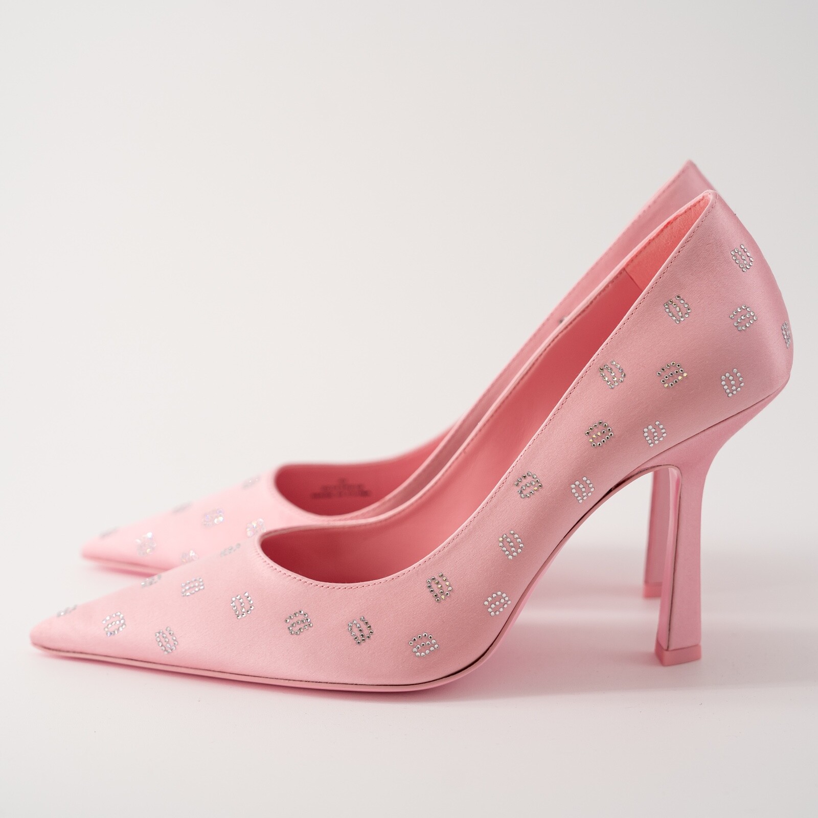 Alexander Wang Women’s Pink Pumps Delphine Crystal Satin 105 size 39 9US