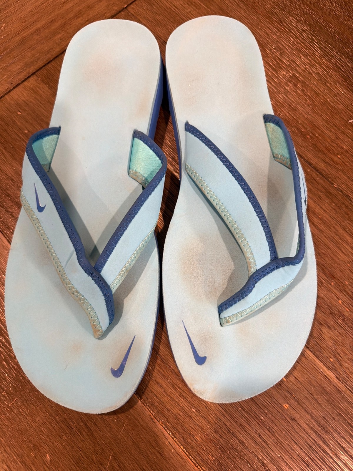 NIKE Celso South Beach Blue Flip Flop Thong Sandal Slip-On Slide 2014 Women’s 10