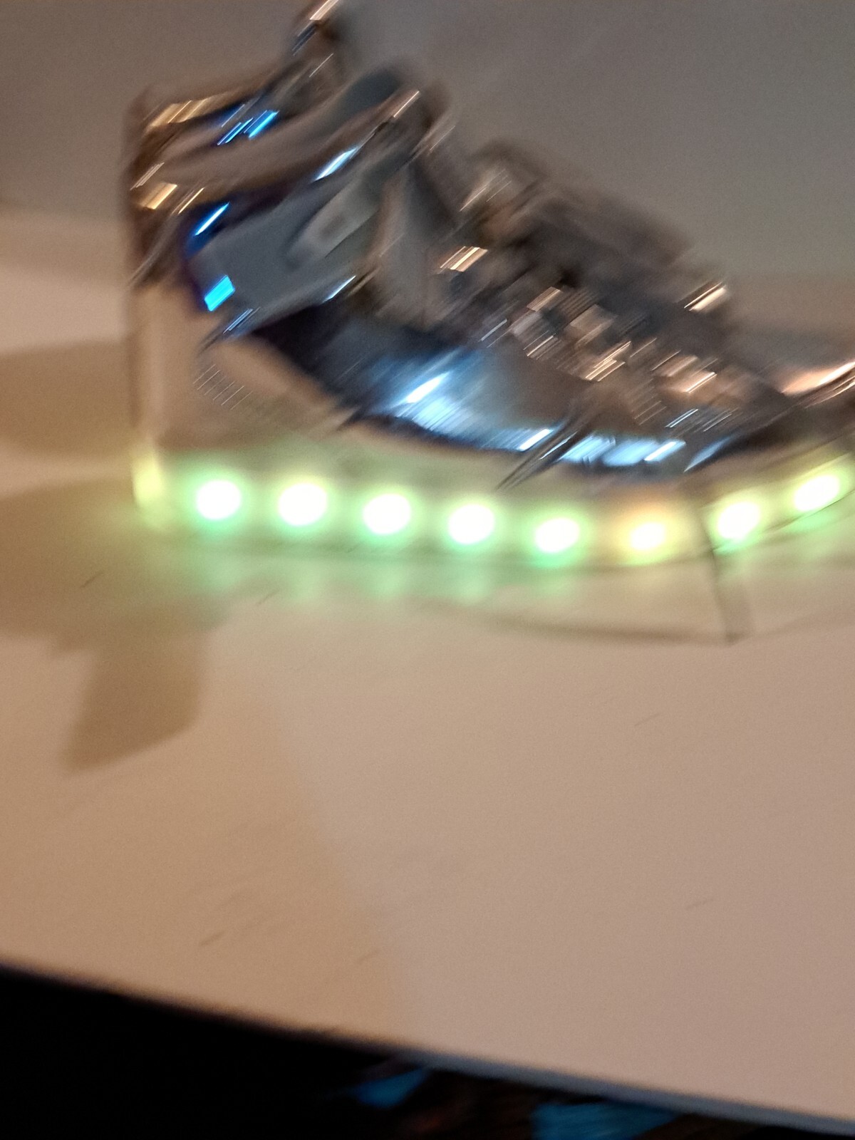 Odema Unisex Shoes High Top Sneakers for Unisex Silver Size 9.5 Light Up WORKS