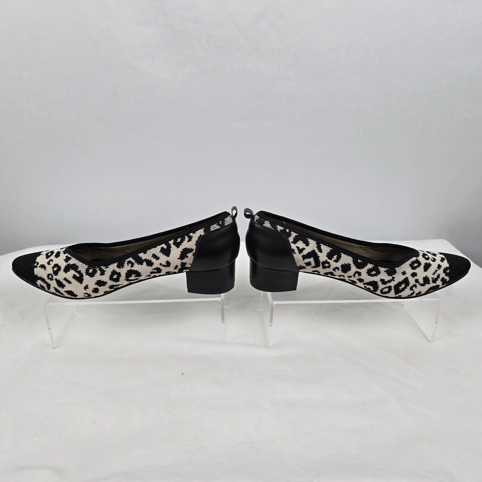 Walking Cradles Hester Flats Slip-On Women’s 9 Leopard Black Cream W-149306 New