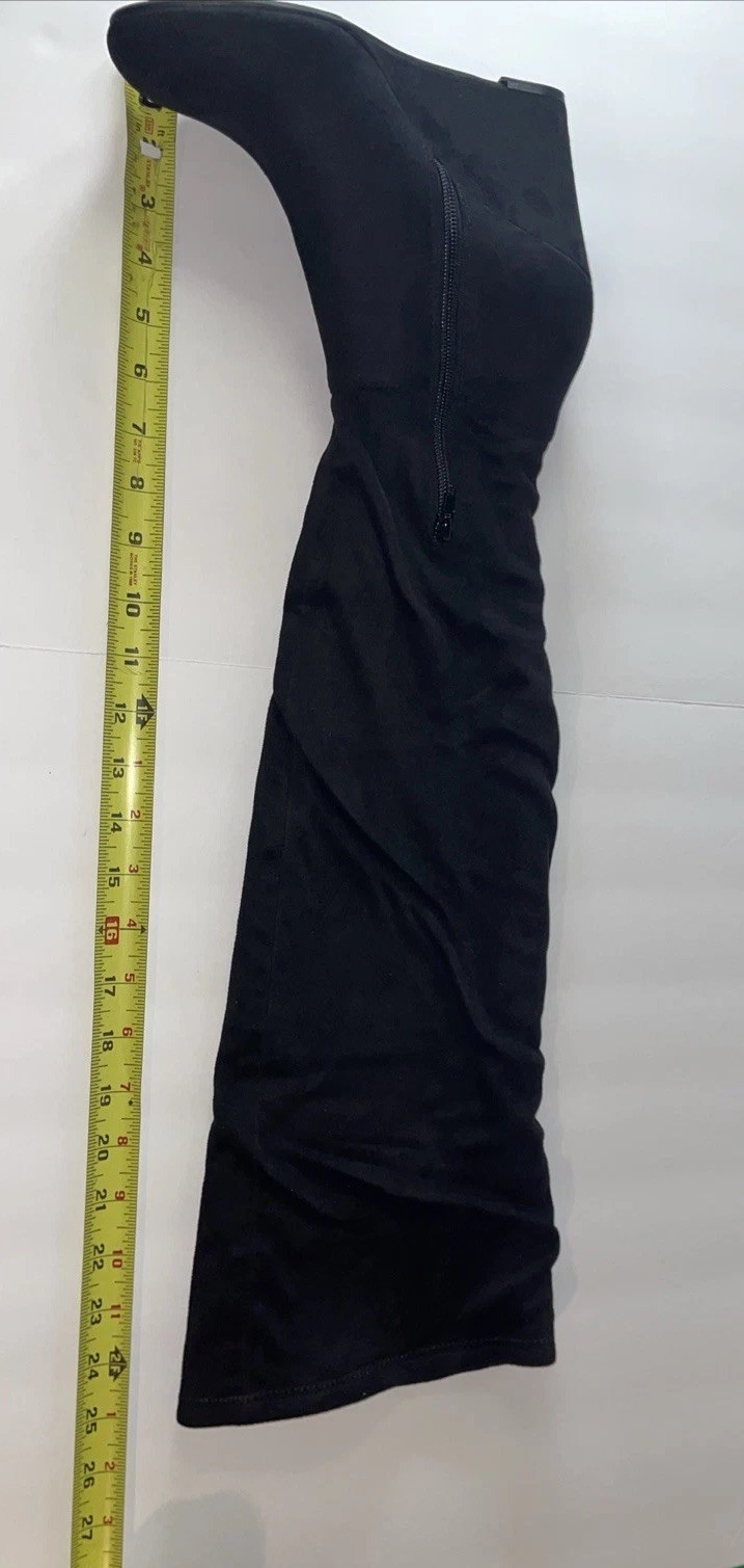 Von Maur Chinese Laundry Thigh High Boots Ultra Black Suedette Size 7.5 New/box