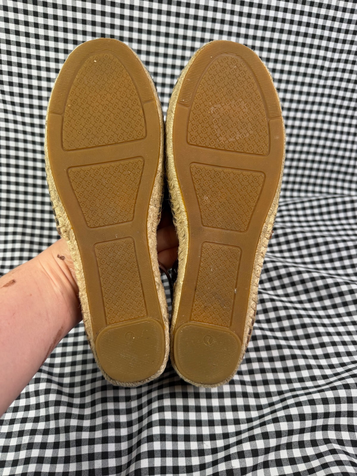 Tory Burch Eleanor Woven D’Orsay Espadrille Flats Womens 7 Olive Green Calf Hair