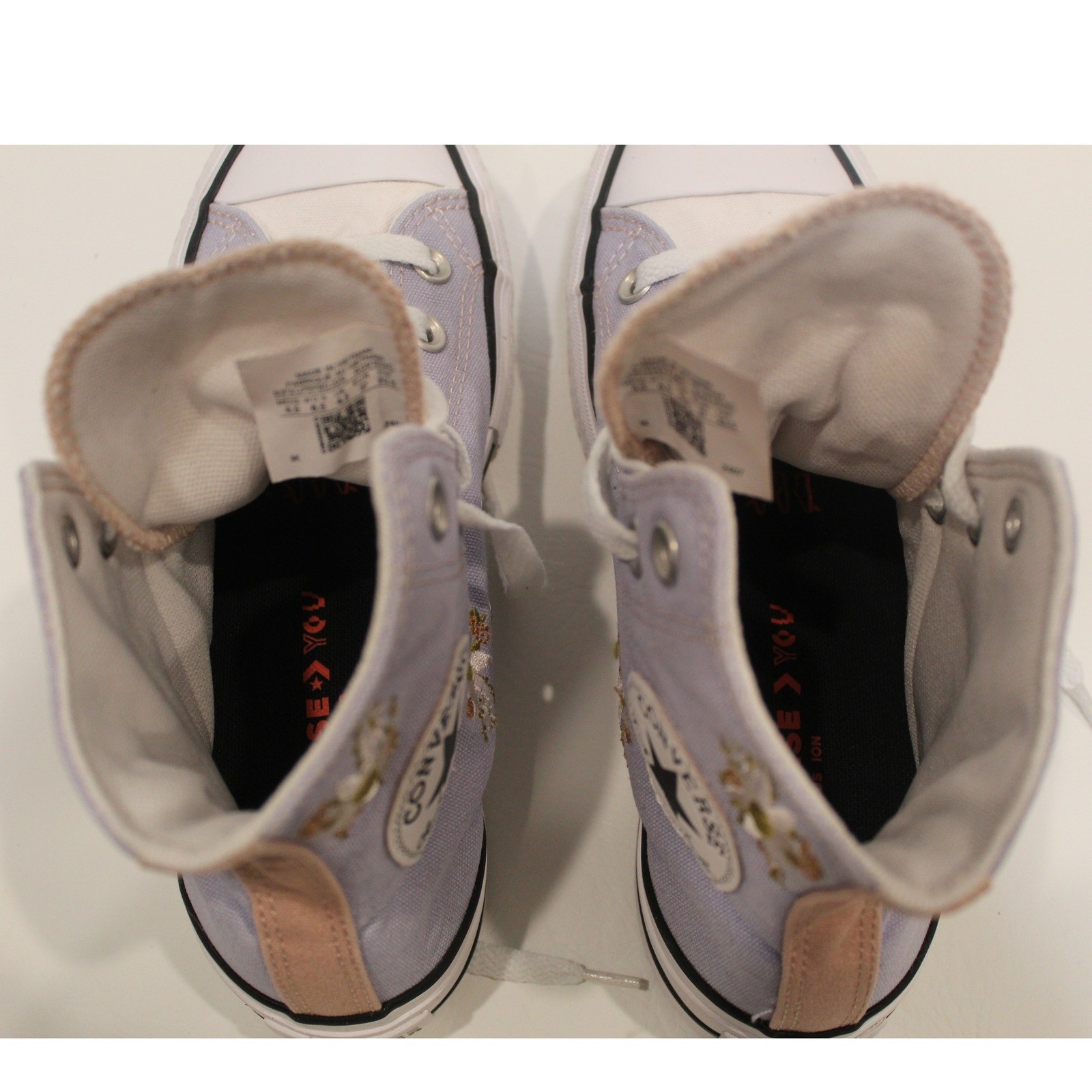 Converse Chuck Taylor All Star Platform Embroidered Floral High Top Womens 6.5
