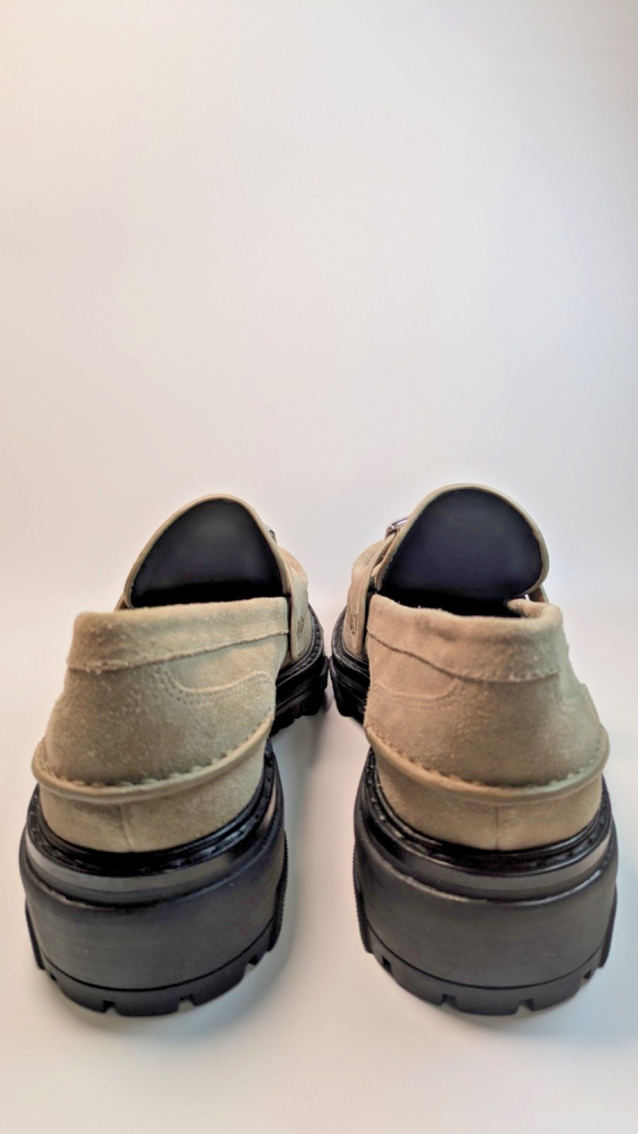 Rag & Bone Shiloh 2.0 Tan Suede Chunky Lug Sole Loafers Women’s- Size 37.5 NEW