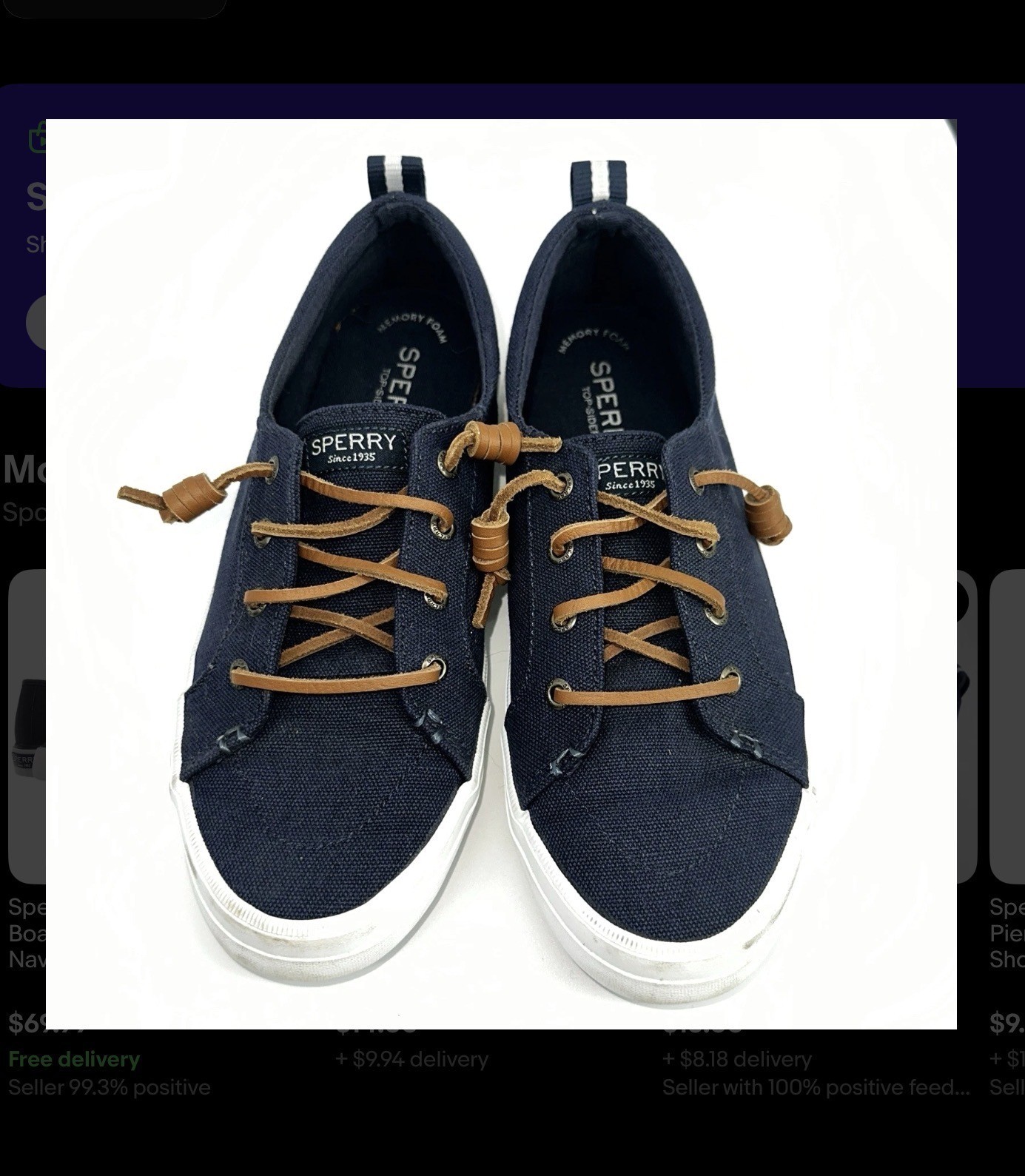 Sperry Women’s Top Sider Pier View Core Navy 7W STS98642