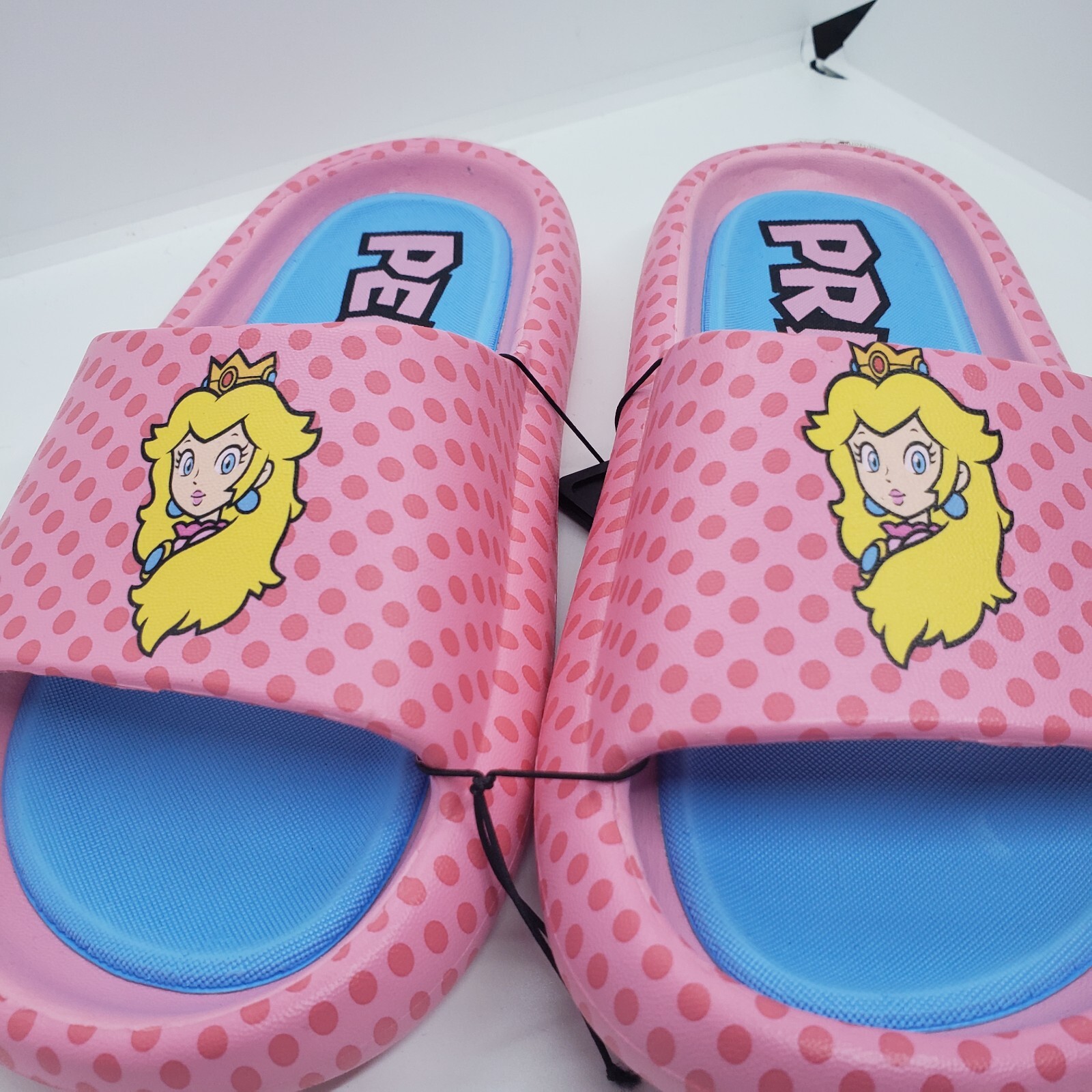 Princess Peach Puffy Slides Sandals Women’s Super Mario Bros Nintendo Pink