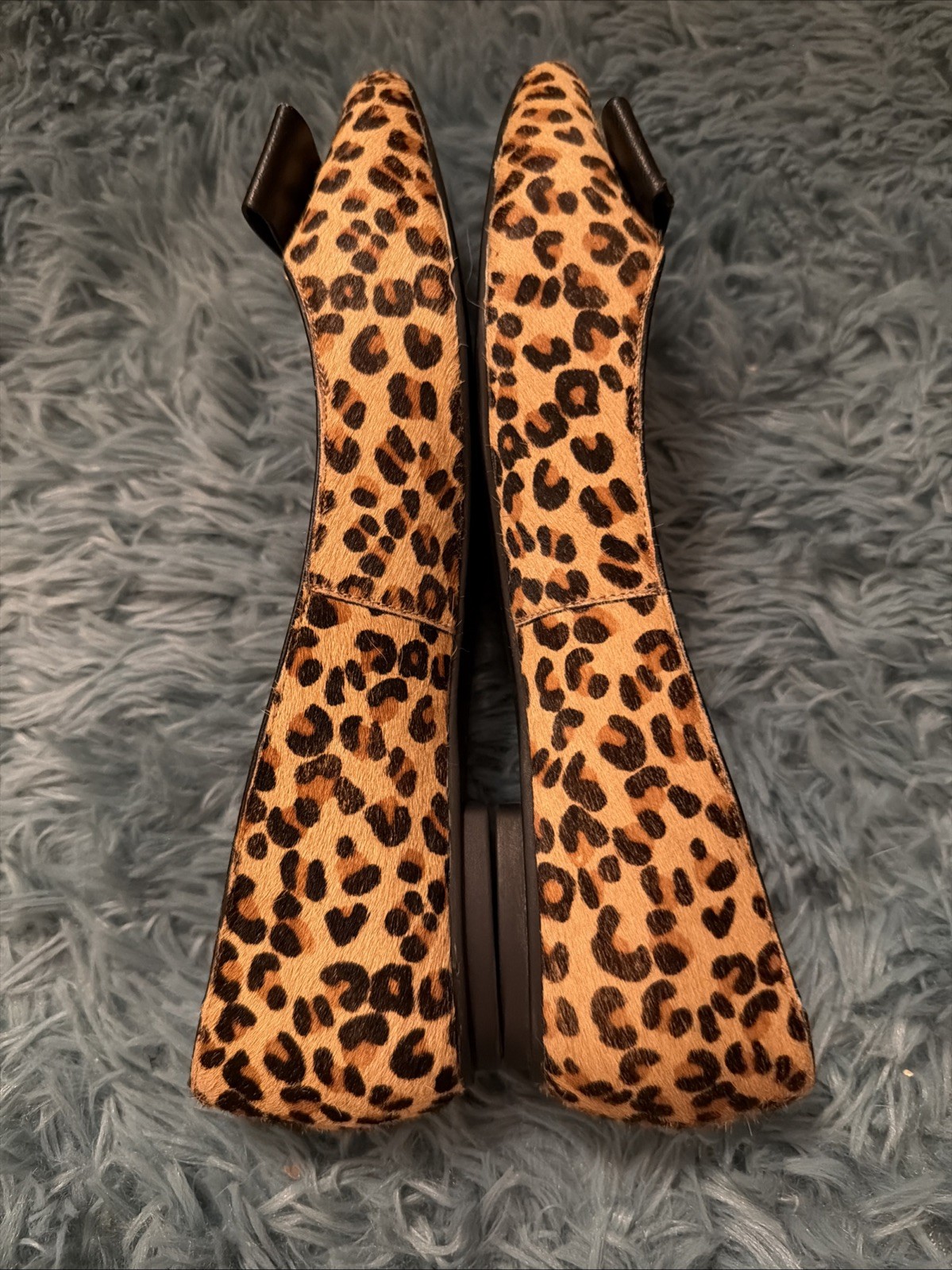 Kate Spade Nora Leopard Print Calf Hair Ballet Flats with Bow 8.5