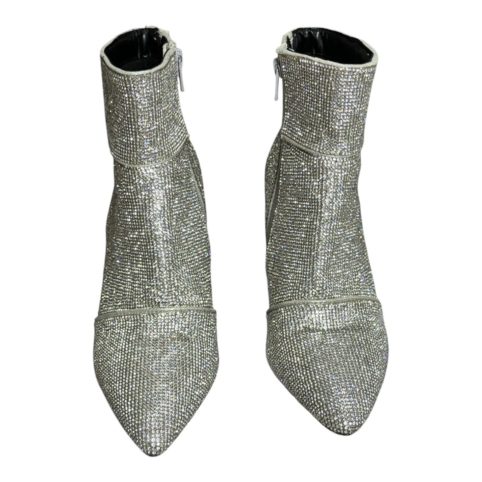 A New Day Rhinestone Sparkle Ankle Boots Block Heel Size 6 Worn Once!