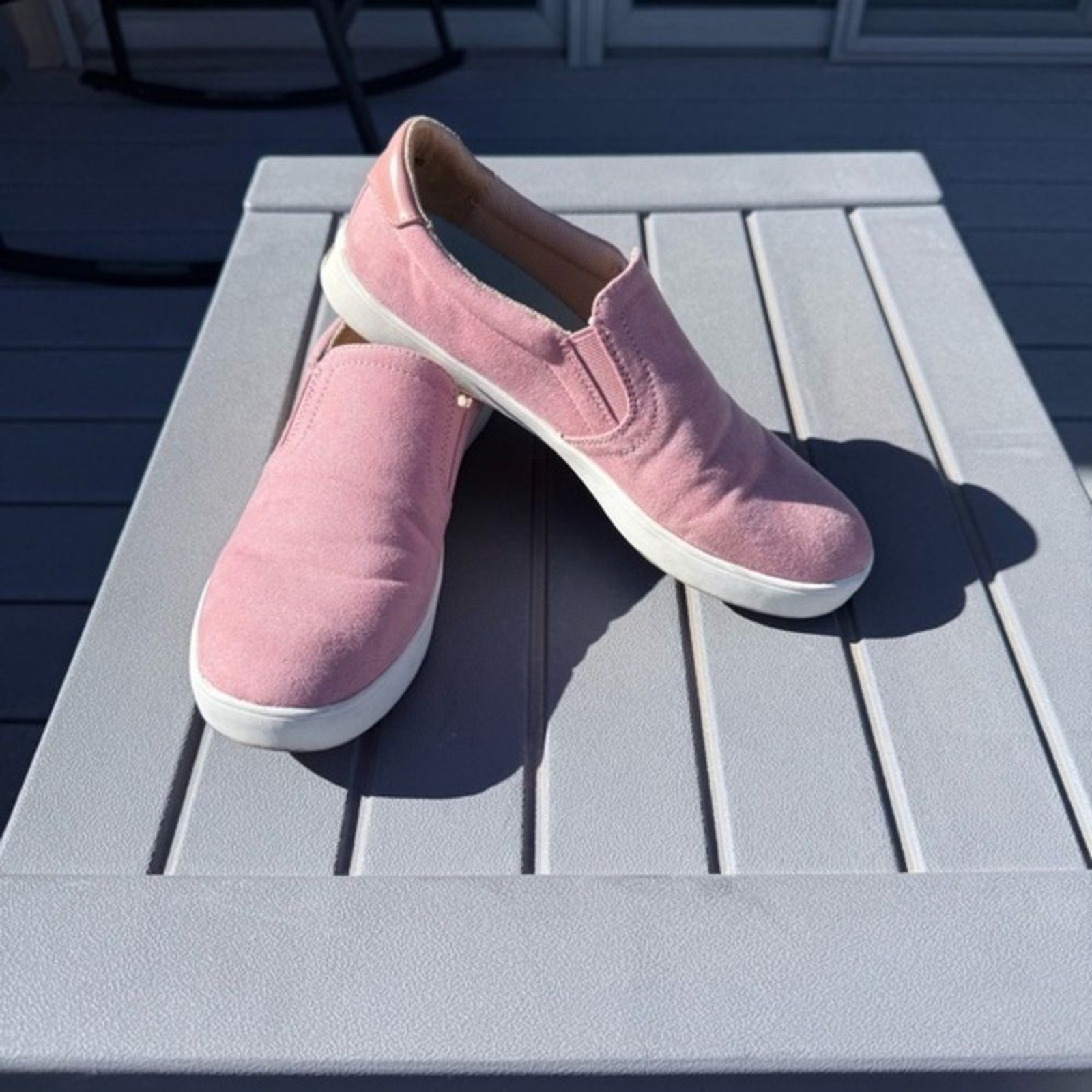 Dr. Scholl’s Madison Rose Pink Microfiber Slip-On Sneakers 7