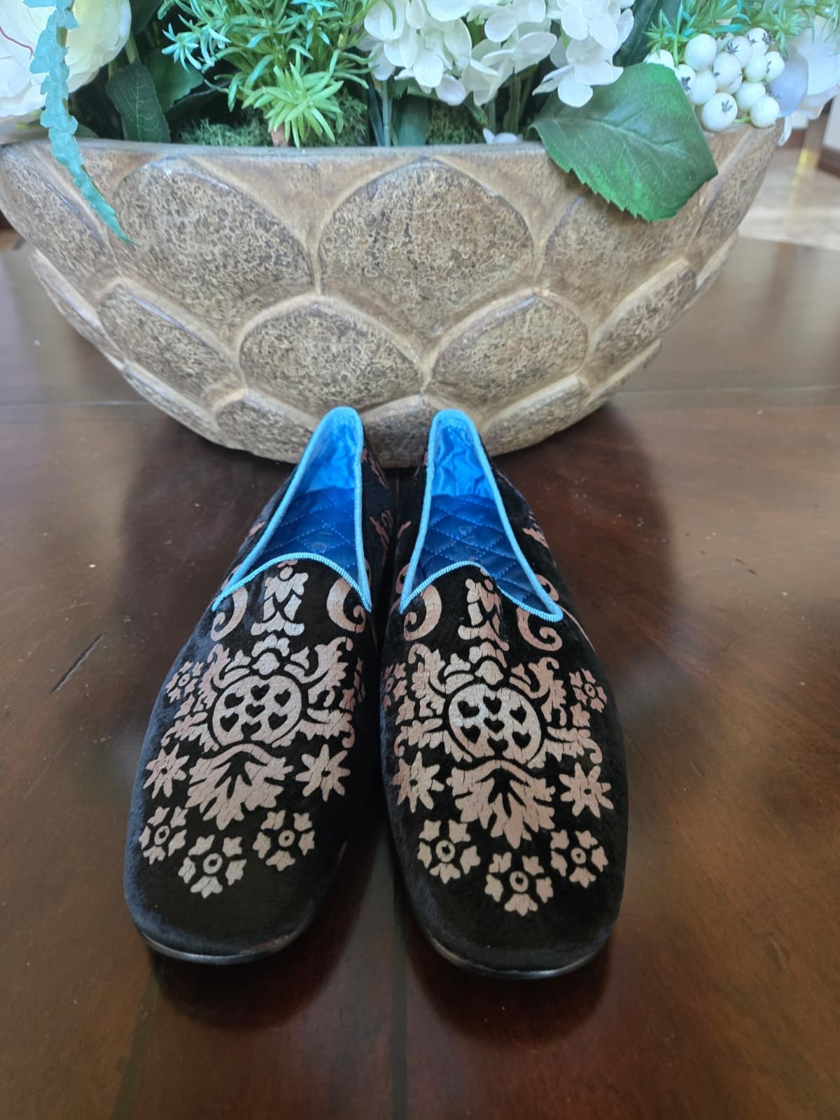 Gucci by Tom Ford Velvet Damask Smoking Slippers SIZE 37C ~ MSRP $1,400