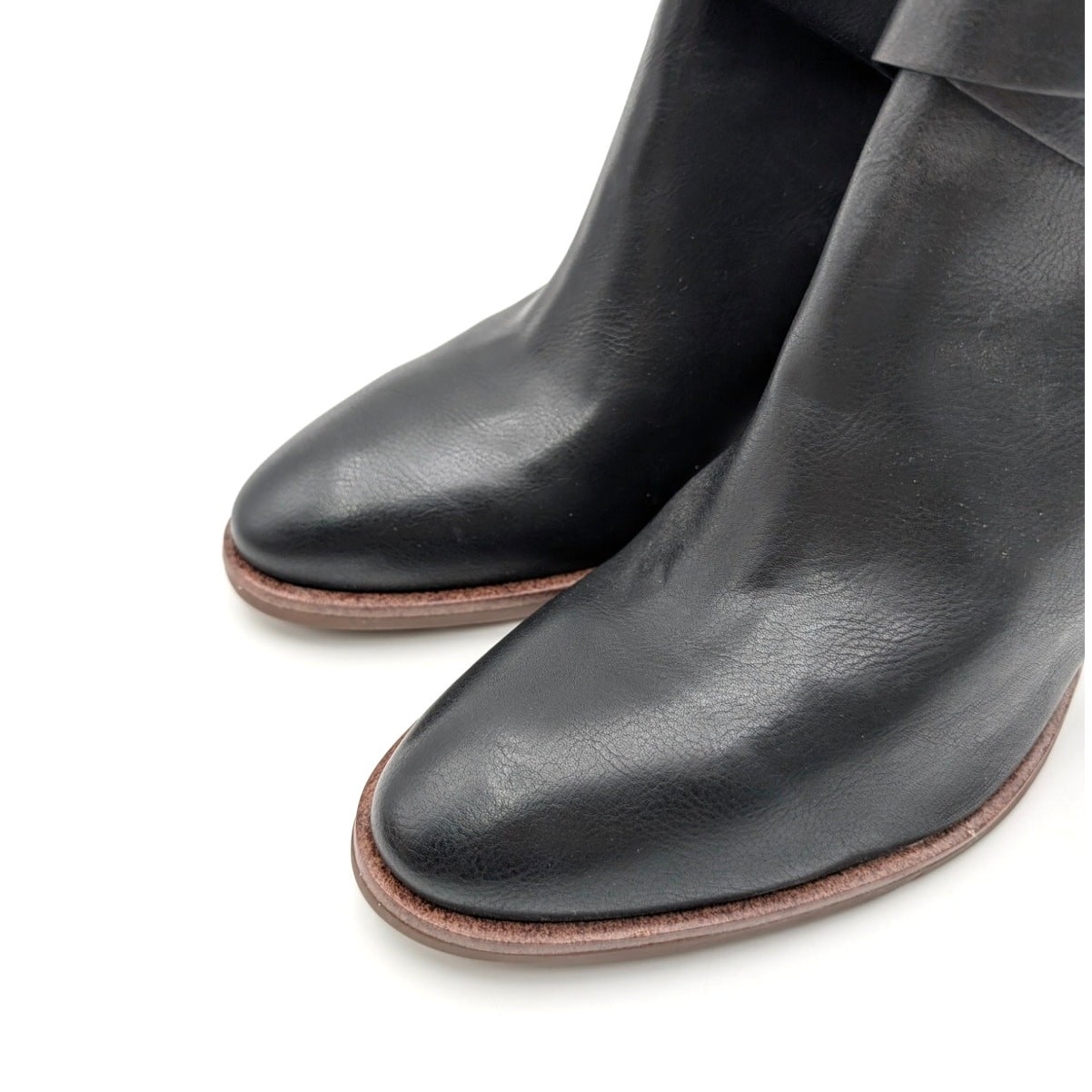 Korks Shyla Block Heel Ankle Bootie Buckle Strap Women’s Black Size US10M EU40.5