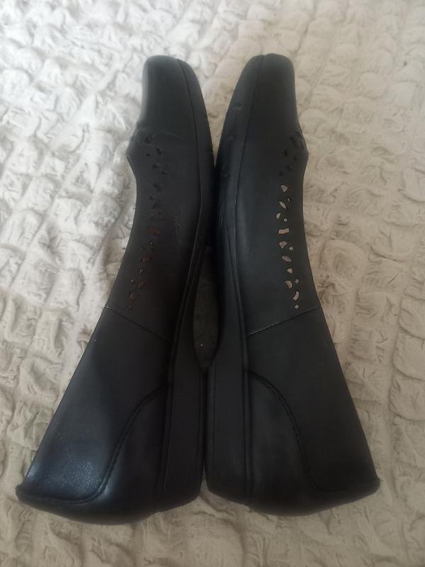 women clarks heels black leather 37 #79WO