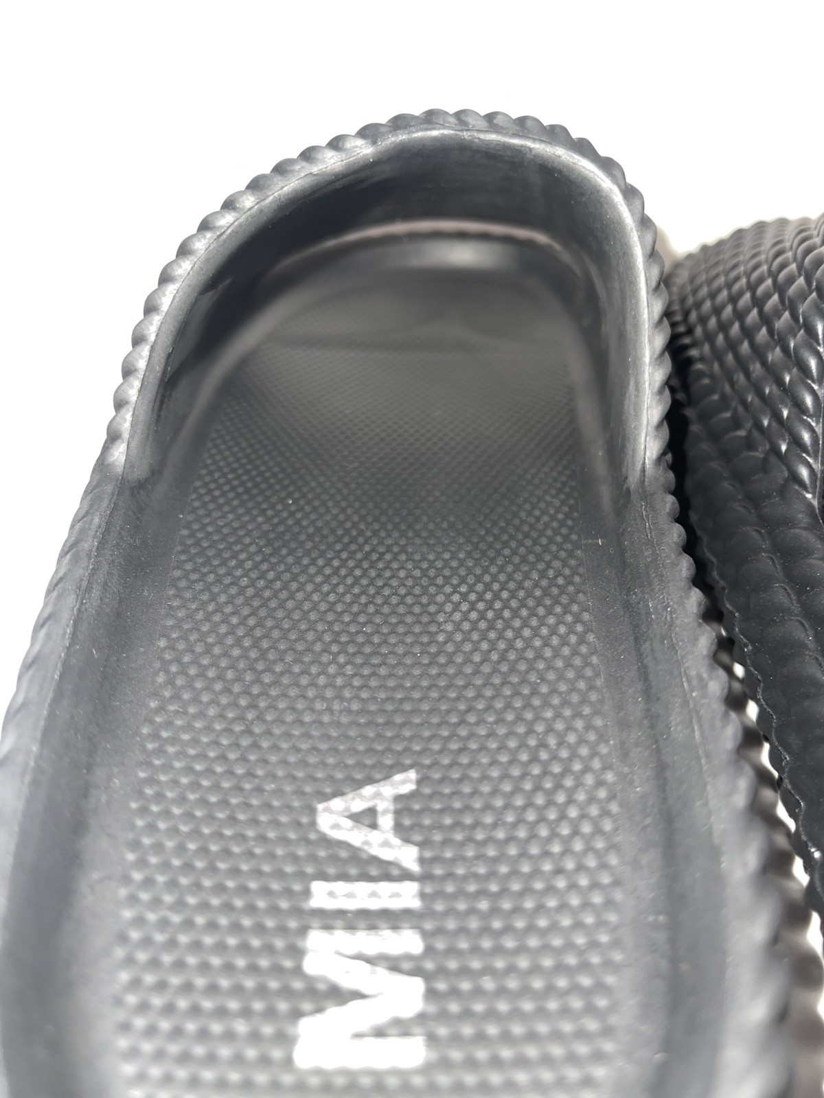 MIA BLK EVA Mismatch Slides Women Left 7 Right 8 Black Sandals House Shoes
