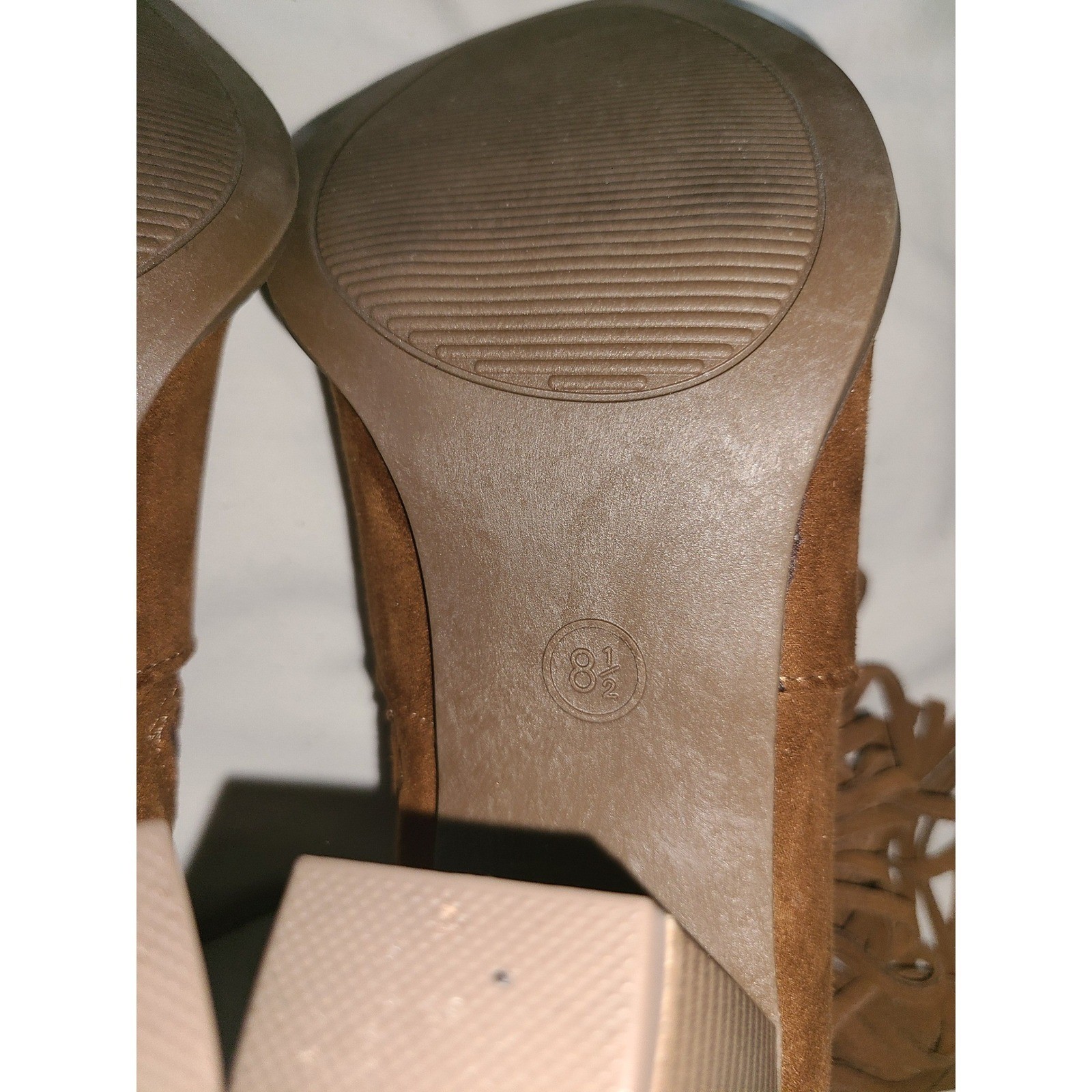 Mossimo Supply Co Bertie Cognac Fringe Ankle Boots Womens 8.5 Brown Western Heel