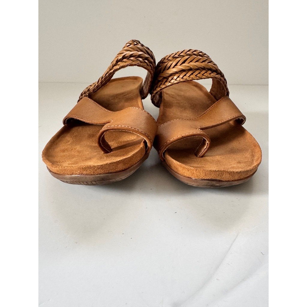 BARETRAPS 9M Braided Slide Sandals Women’s Tan Comfort Casual