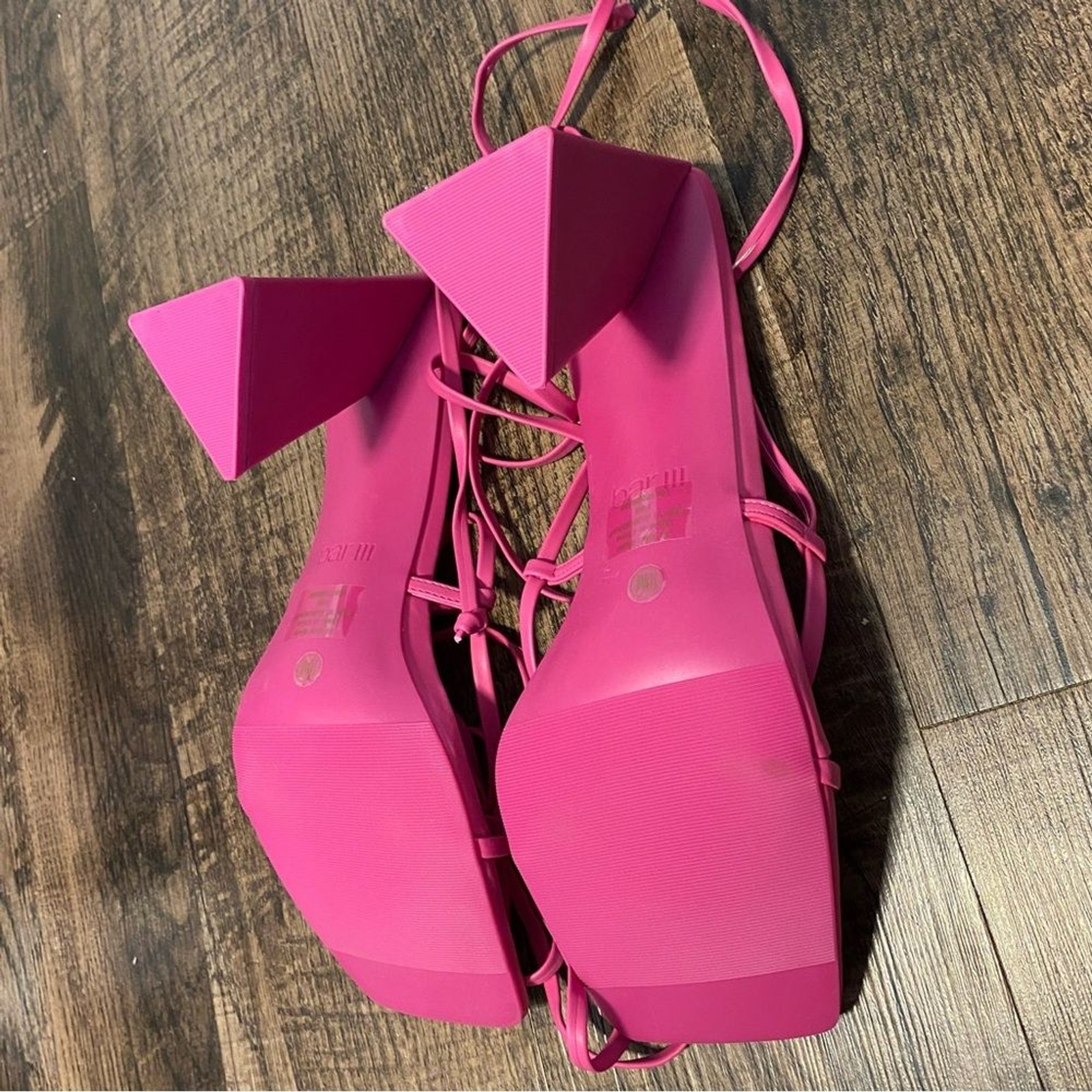 BAR III Auroraap Cone Heel Pink Pumps 10.5